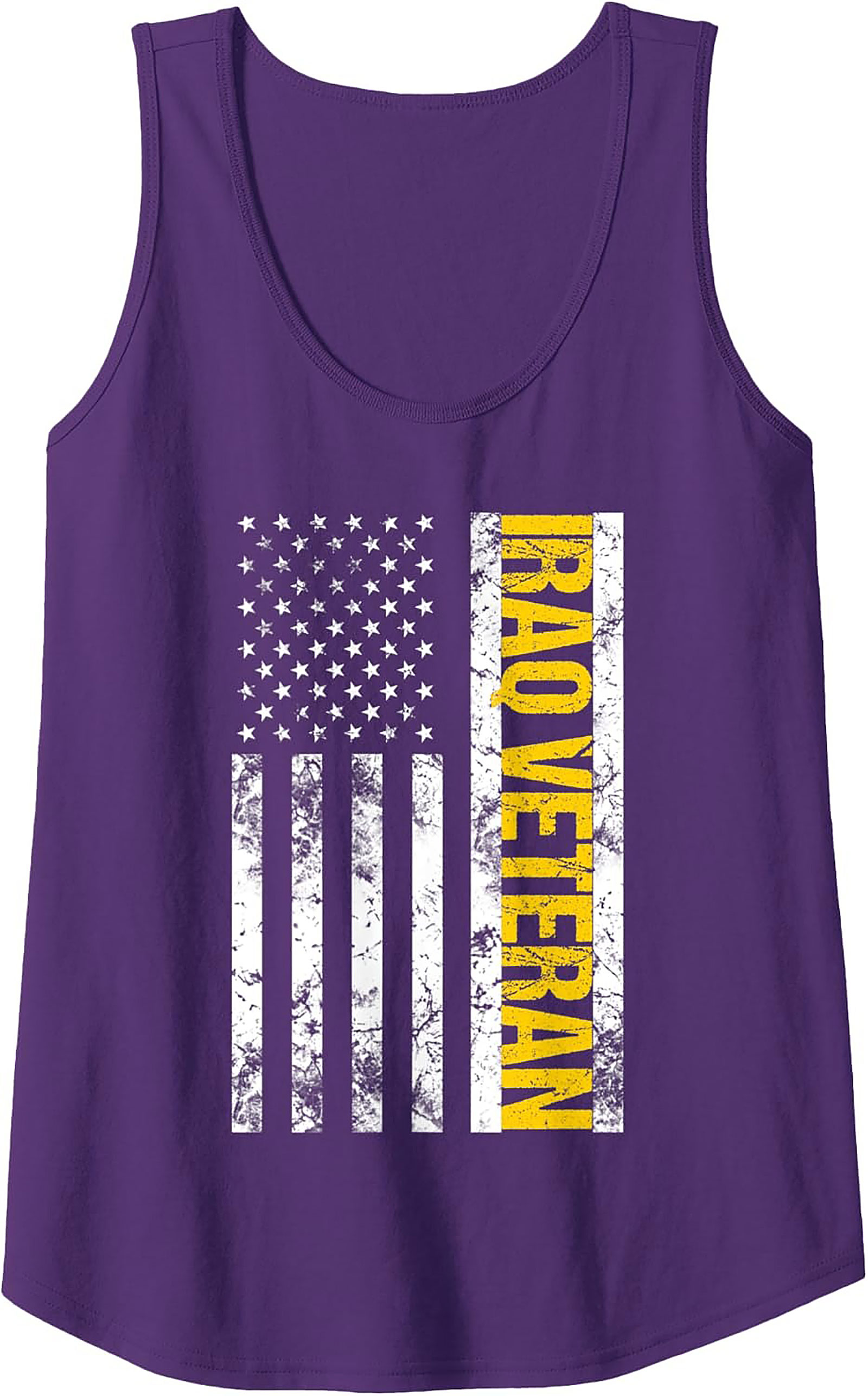 Iraq Veteran Distressed Flag Tank Top | Military Graphic Tank