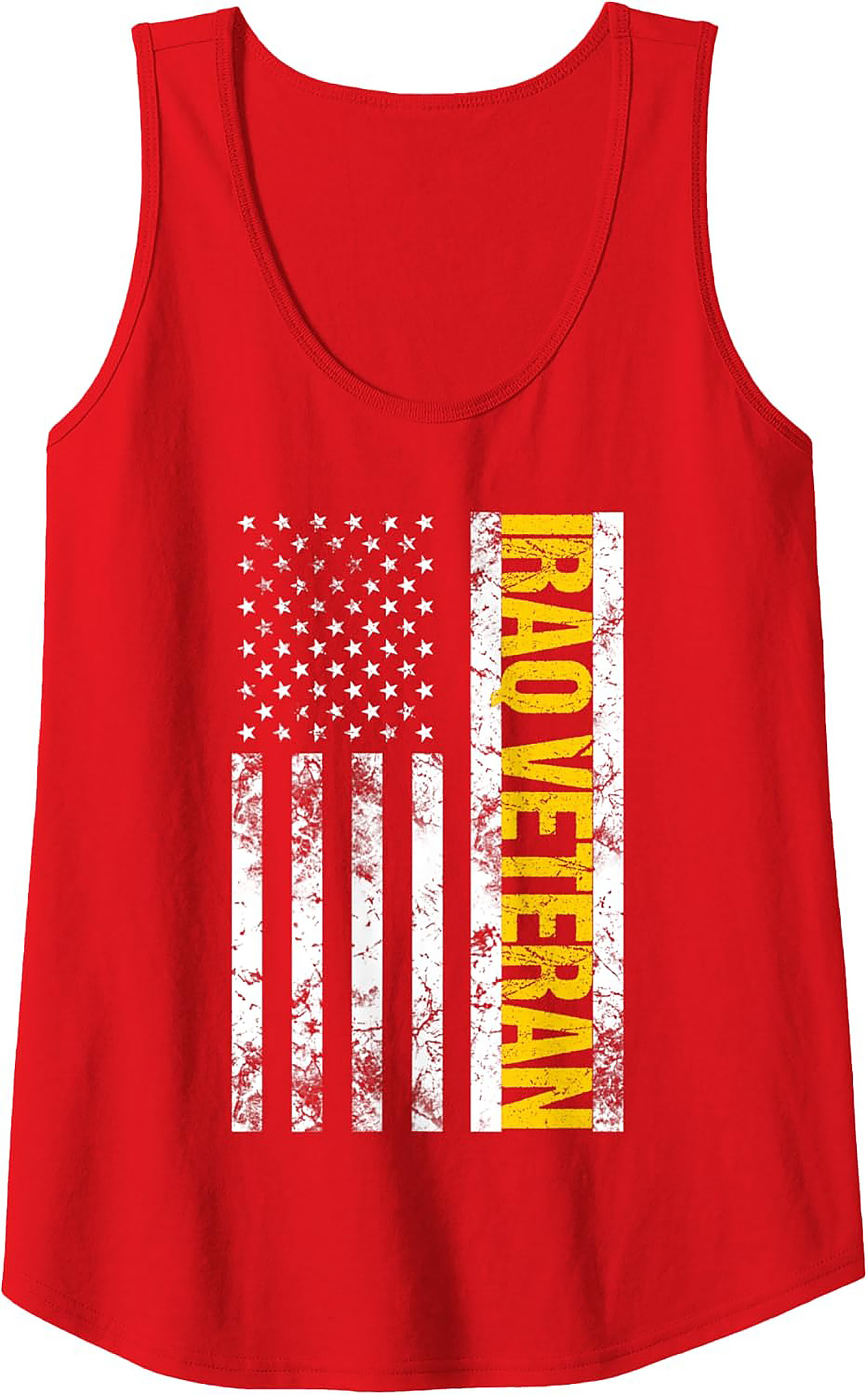 Iraq Veteran Distressed Flag Tank Top | Military Graphic Tank