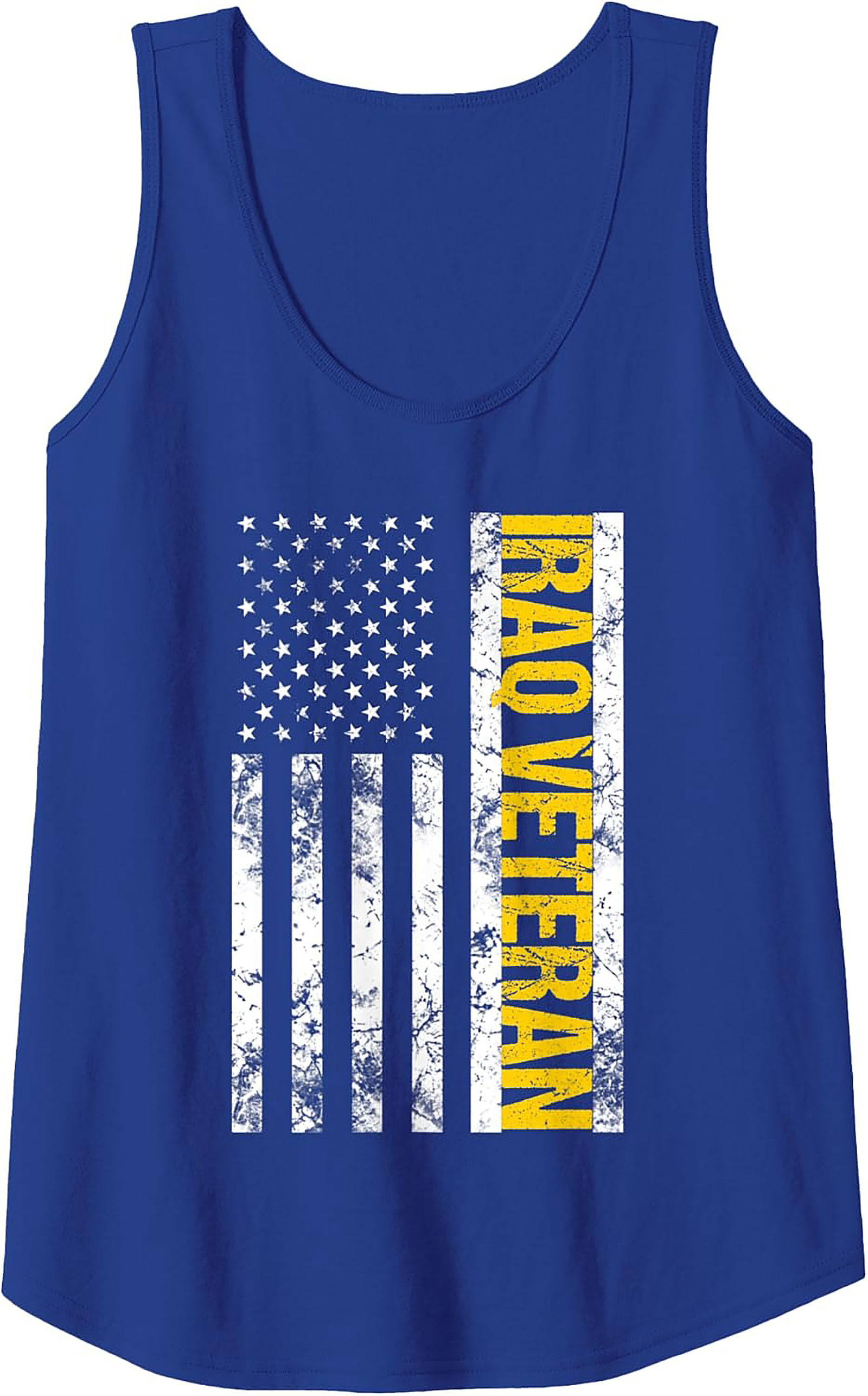 Iraq Veteran Distressed Flag Tank Top | Military Graphic Tank