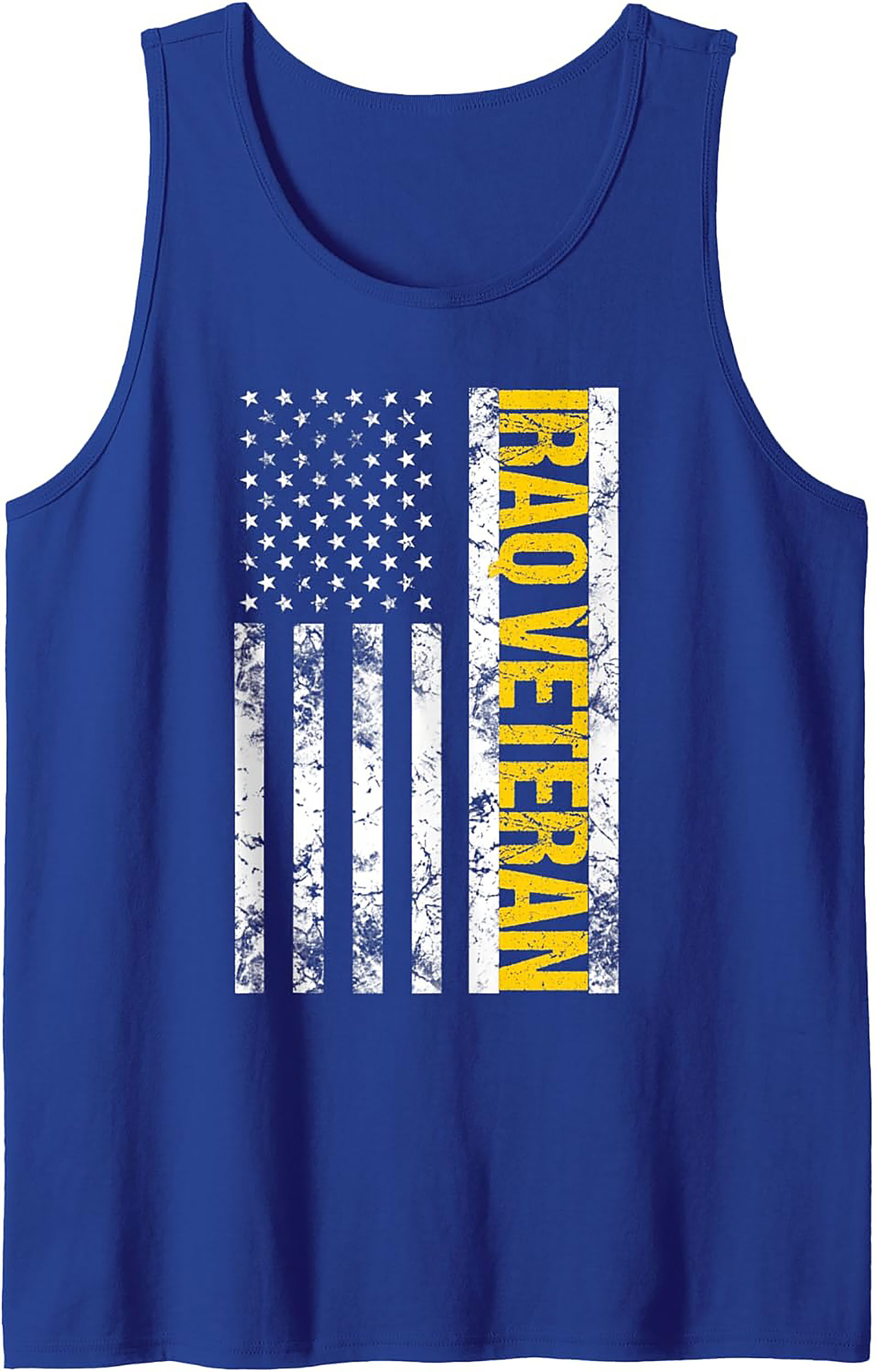 Iraq Veteran Distressed Flag Tank Top | Military Graphic Tank
