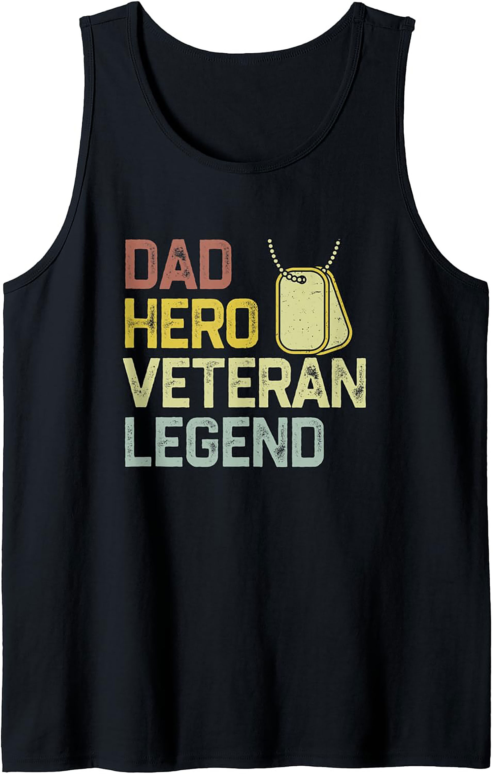 Veteran Dad Hero Legend Graphic Tank Top | Military Gift