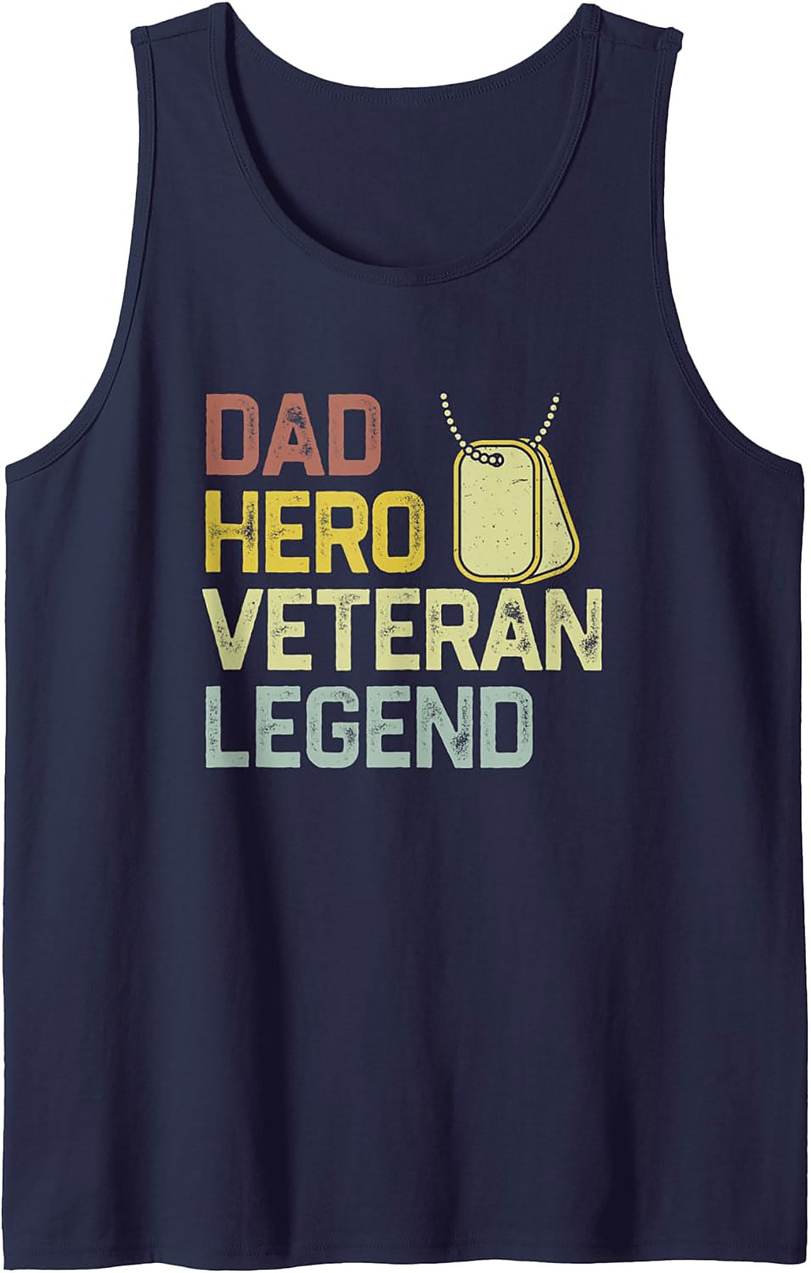 Veteran Dad Hero Legend Graphic Tank Top | Military Gift