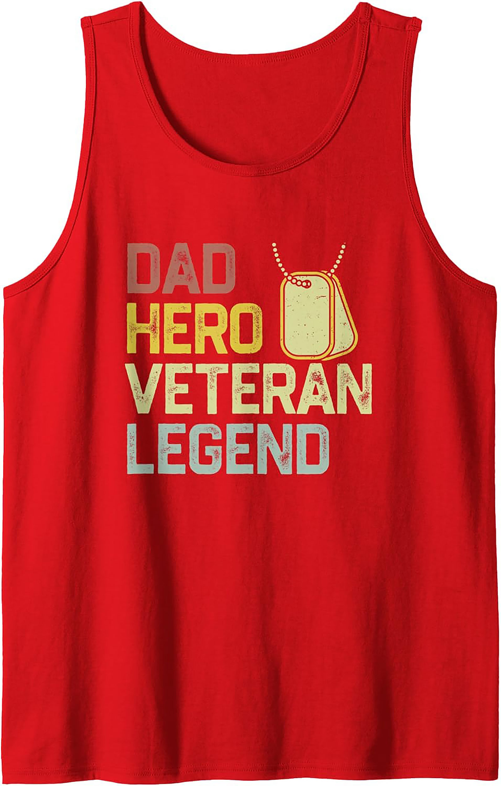 Veteran Dad Hero Legend Graphic Tank Top | Military Gift
