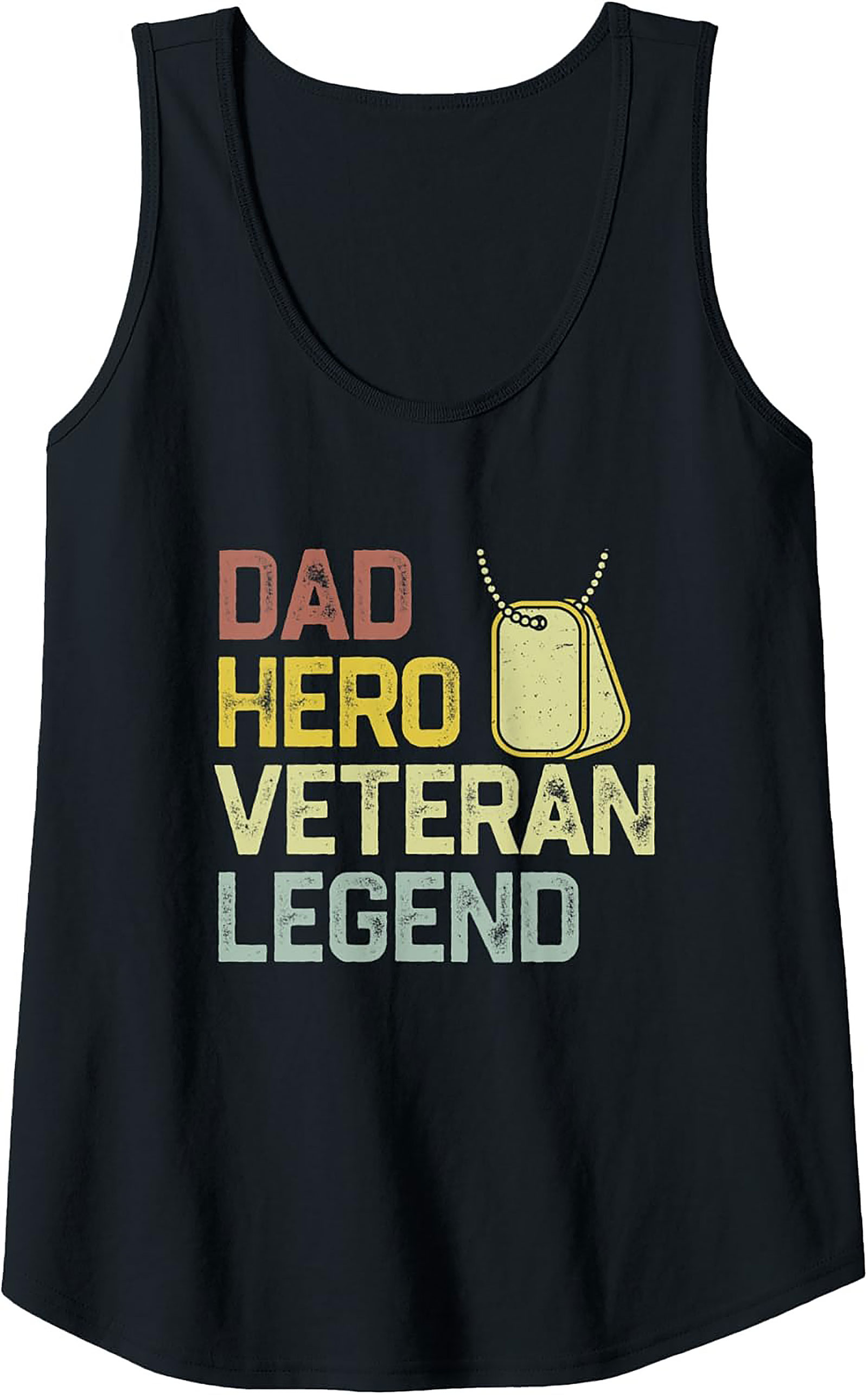Veteran Dad Hero Legend Graphic Tank Top | Military Gift