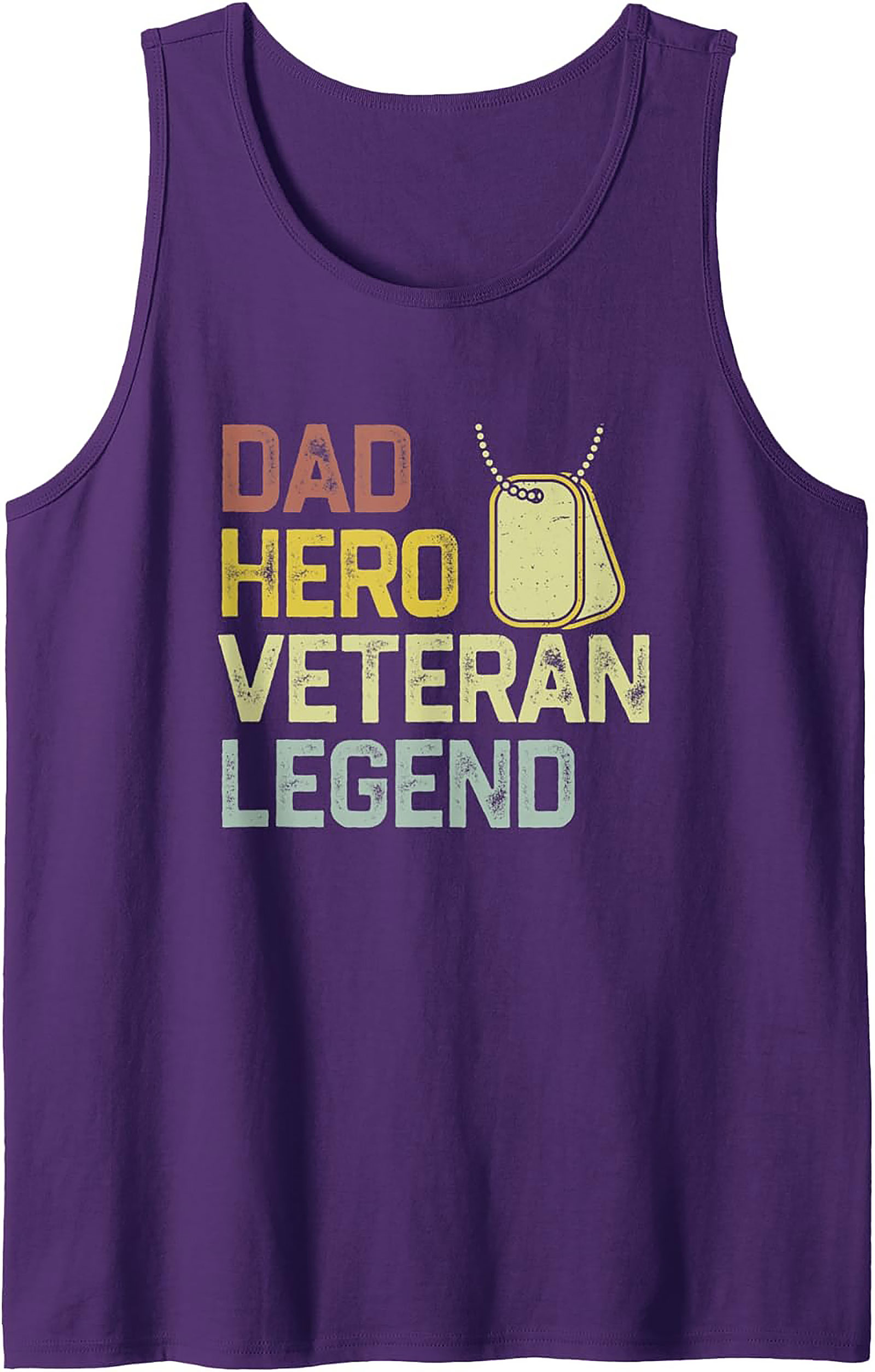 Veteran Dad Hero Legend Graphic Tank Top | Military Gift