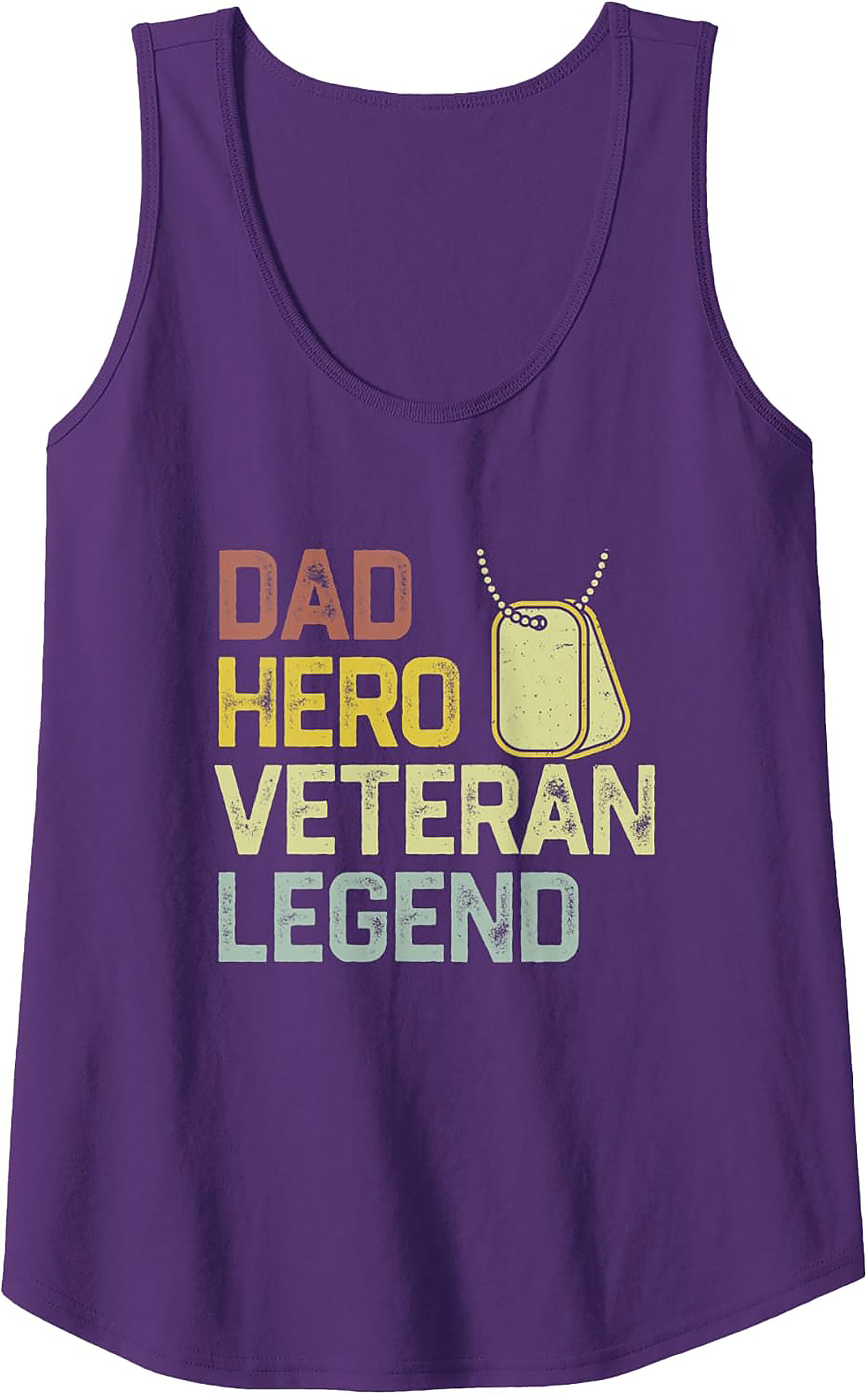 Veteran Dad Hero Legend Graphic Tank Top | Military Gift
