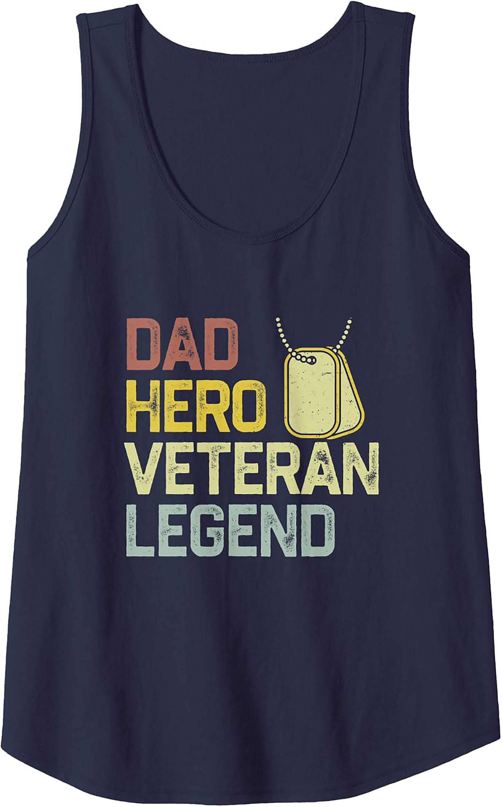 Veteran Dad Hero Legend Graphic Tank Top | Military Gift