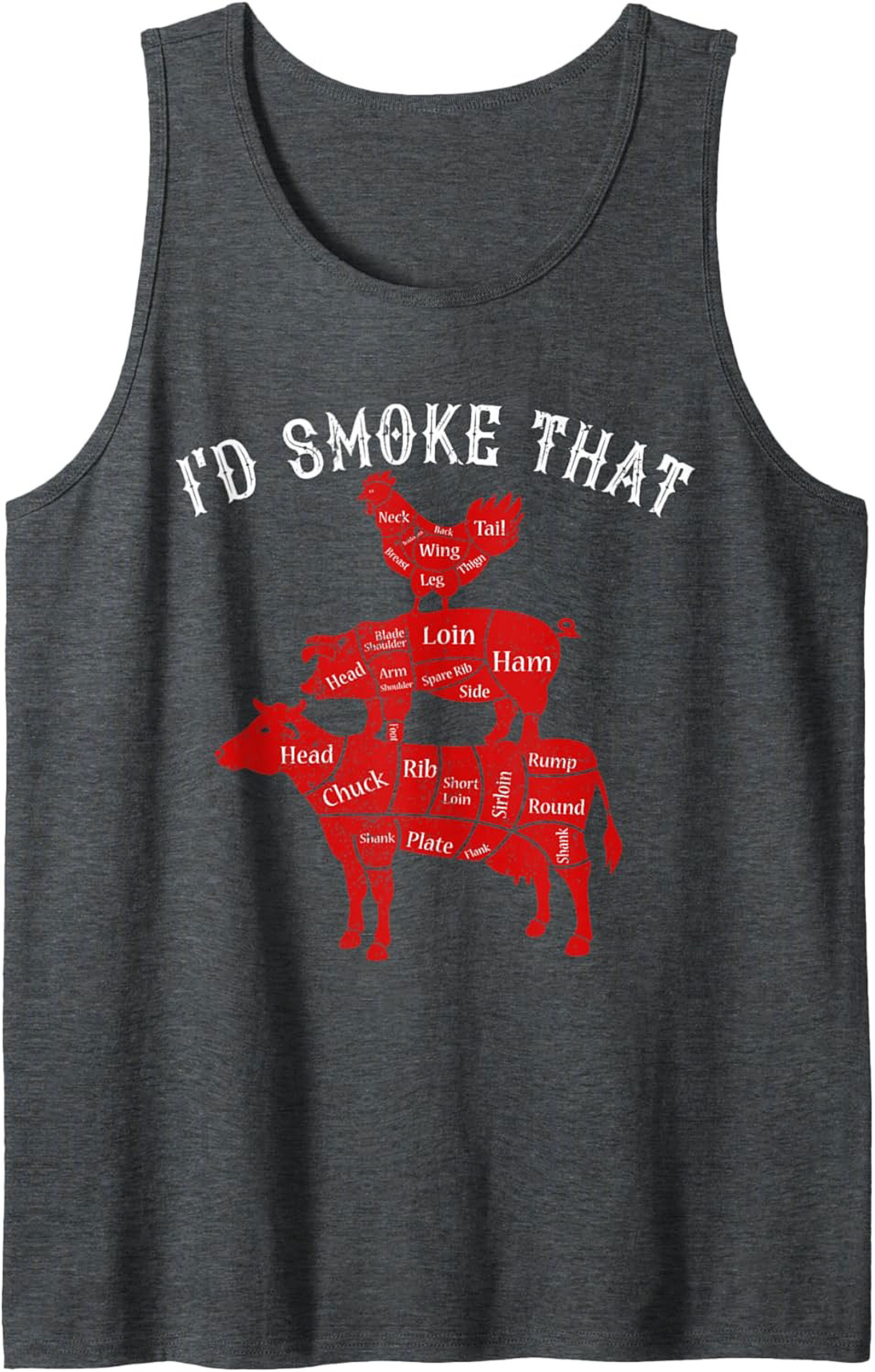 I'd Smoke That BBQ Tank Top Pitmaster Graphic Tank