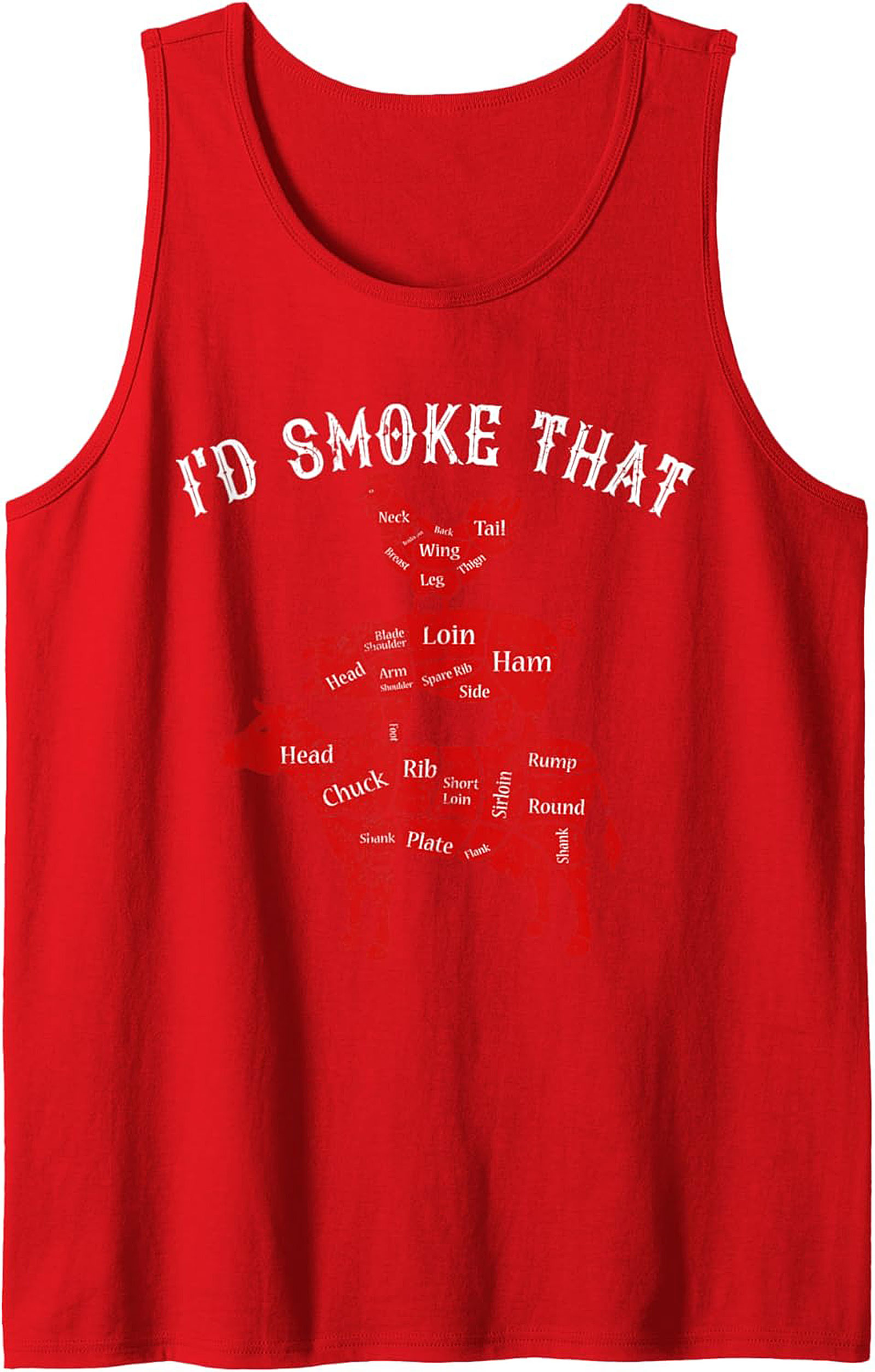 I'd Smoke That BBQ Tank Top Pitmaster Graphic Tank