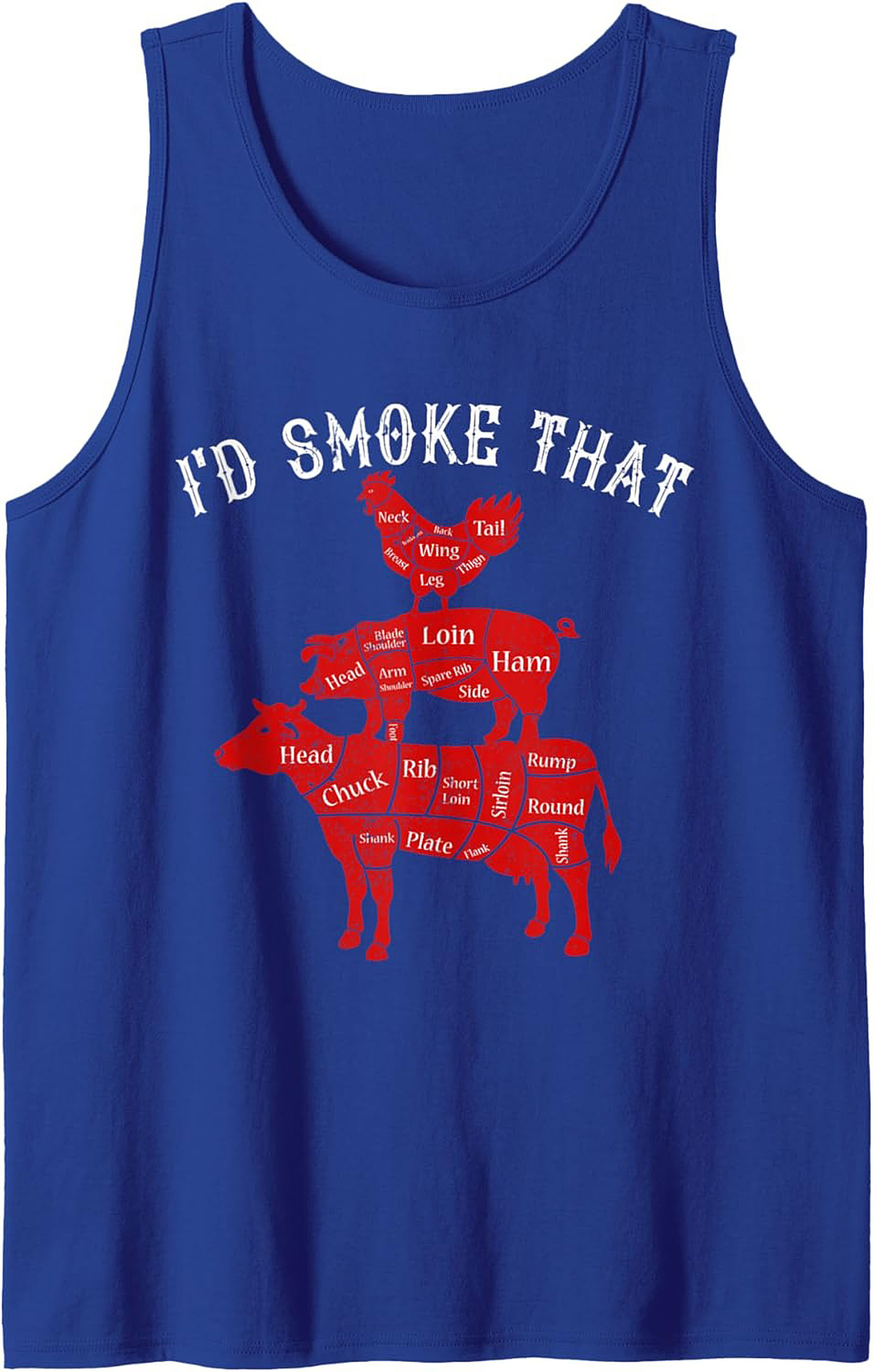I'd Smoke That BBQ Tank Top Pitmaster Graphic Tank