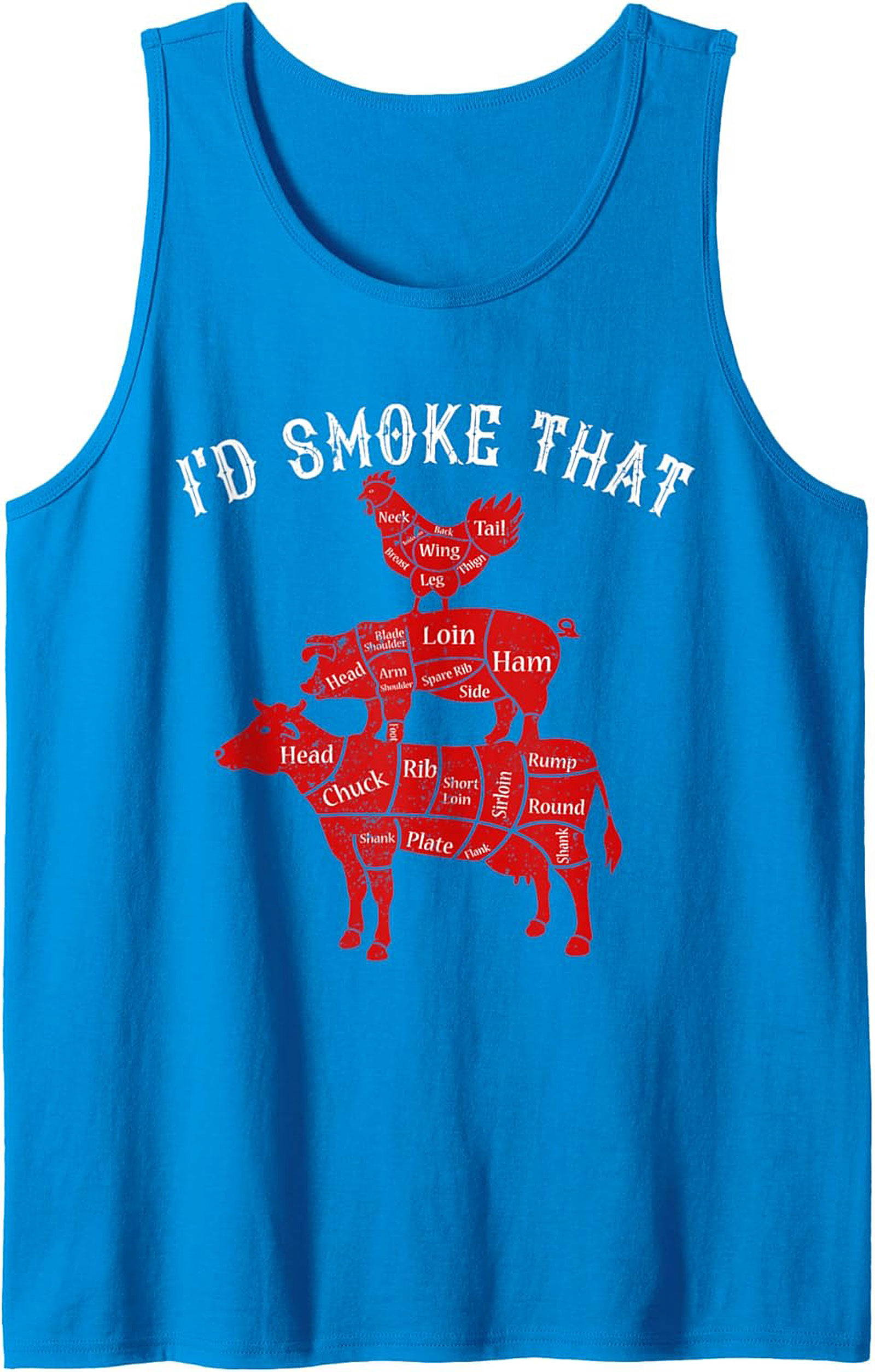 I'd Smoke That BBQ Tank Top Pitmaster Graphic Tank