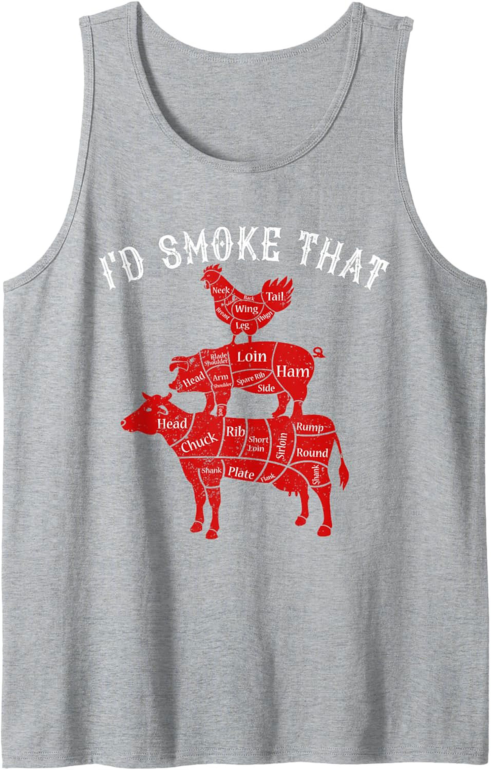 I'd Smoke That BBQ Tank Top Pitmaster Graphic Tank
