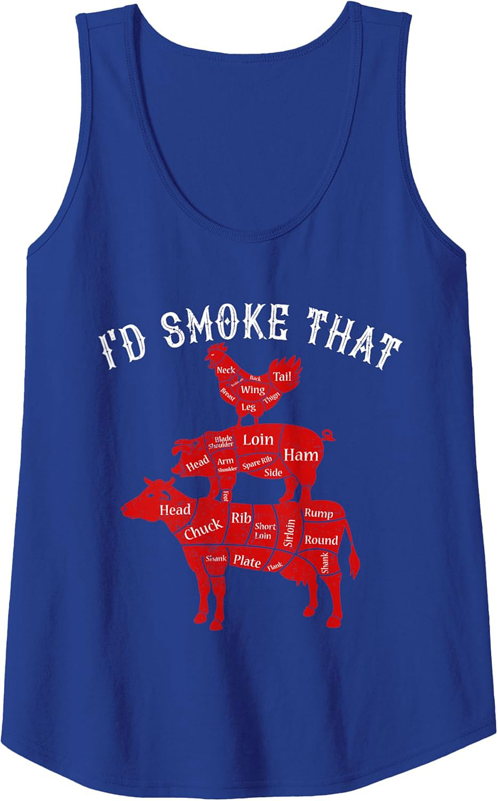 I'd Smoke That BBQ Tank Top Pitmaster Graphic Tank