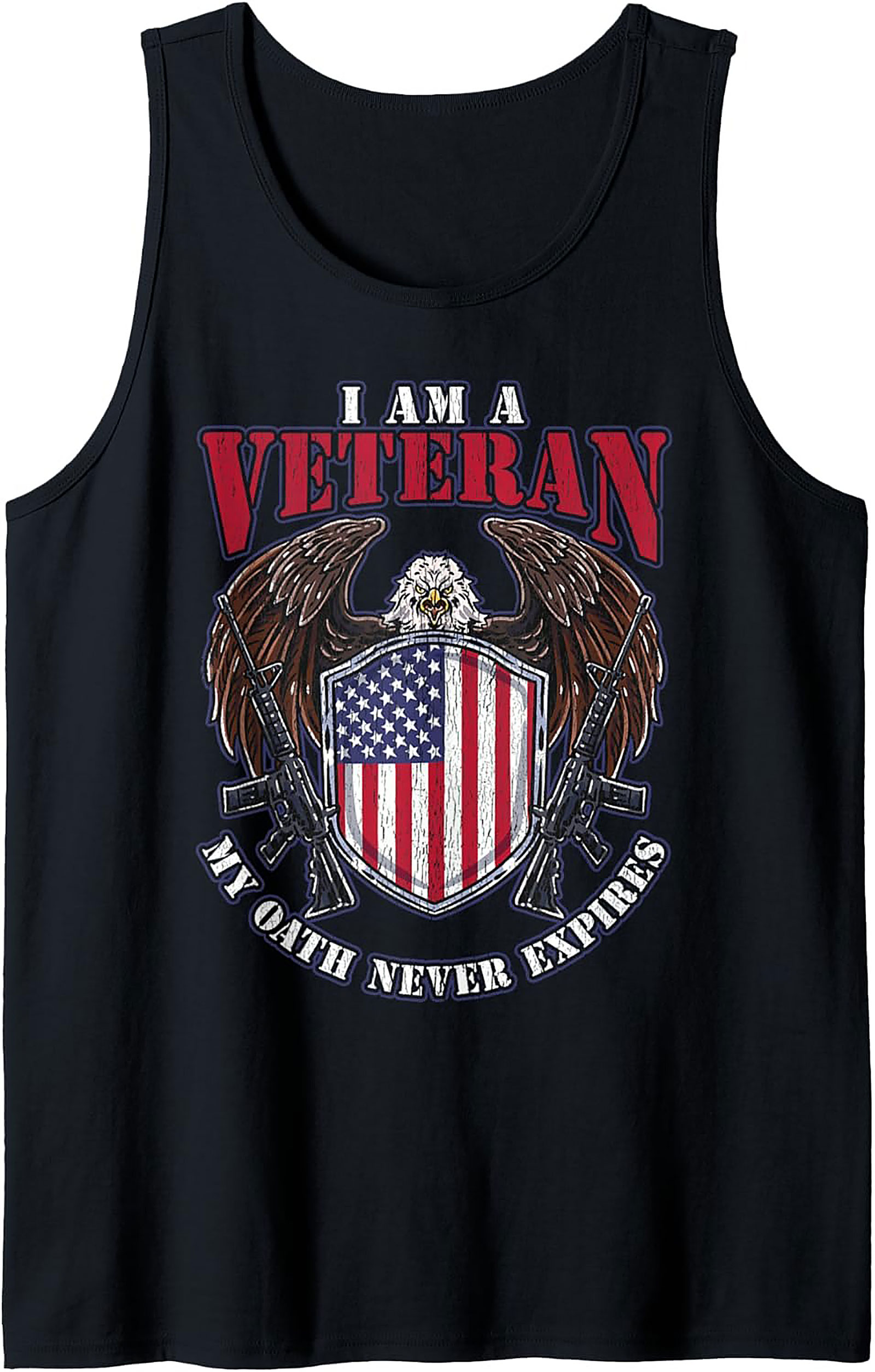 Veteran Graphic Tank Top: My Oath Never Expires Sleeveless Shirt