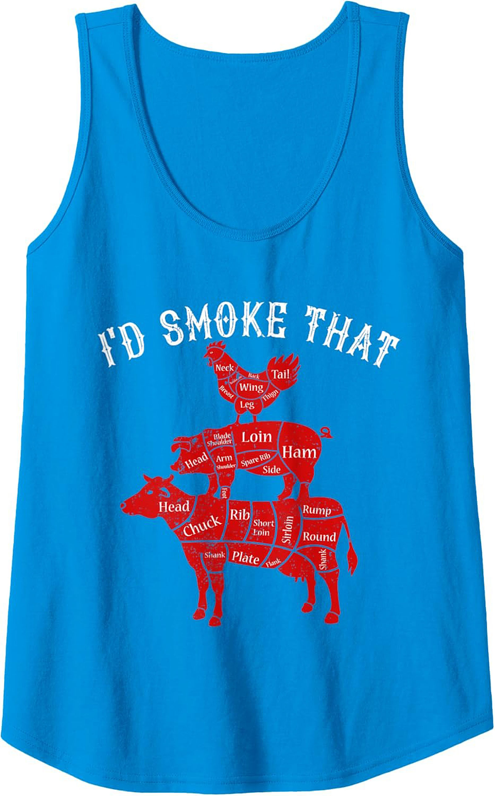 I'd Smoke That BBQ Tank Top Pitmaster Graphic Tank