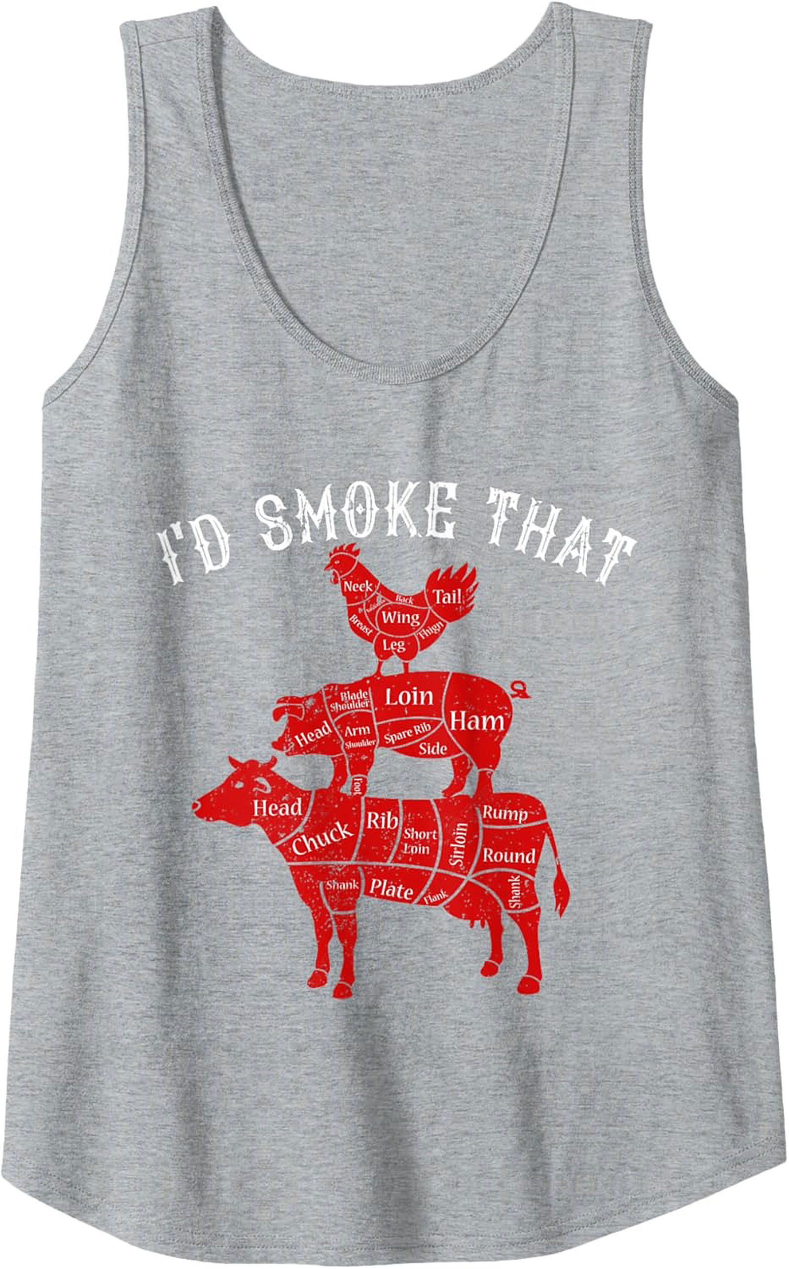 I'd Smoke That BBQ Tank Top Pitmaster Graphic Tank