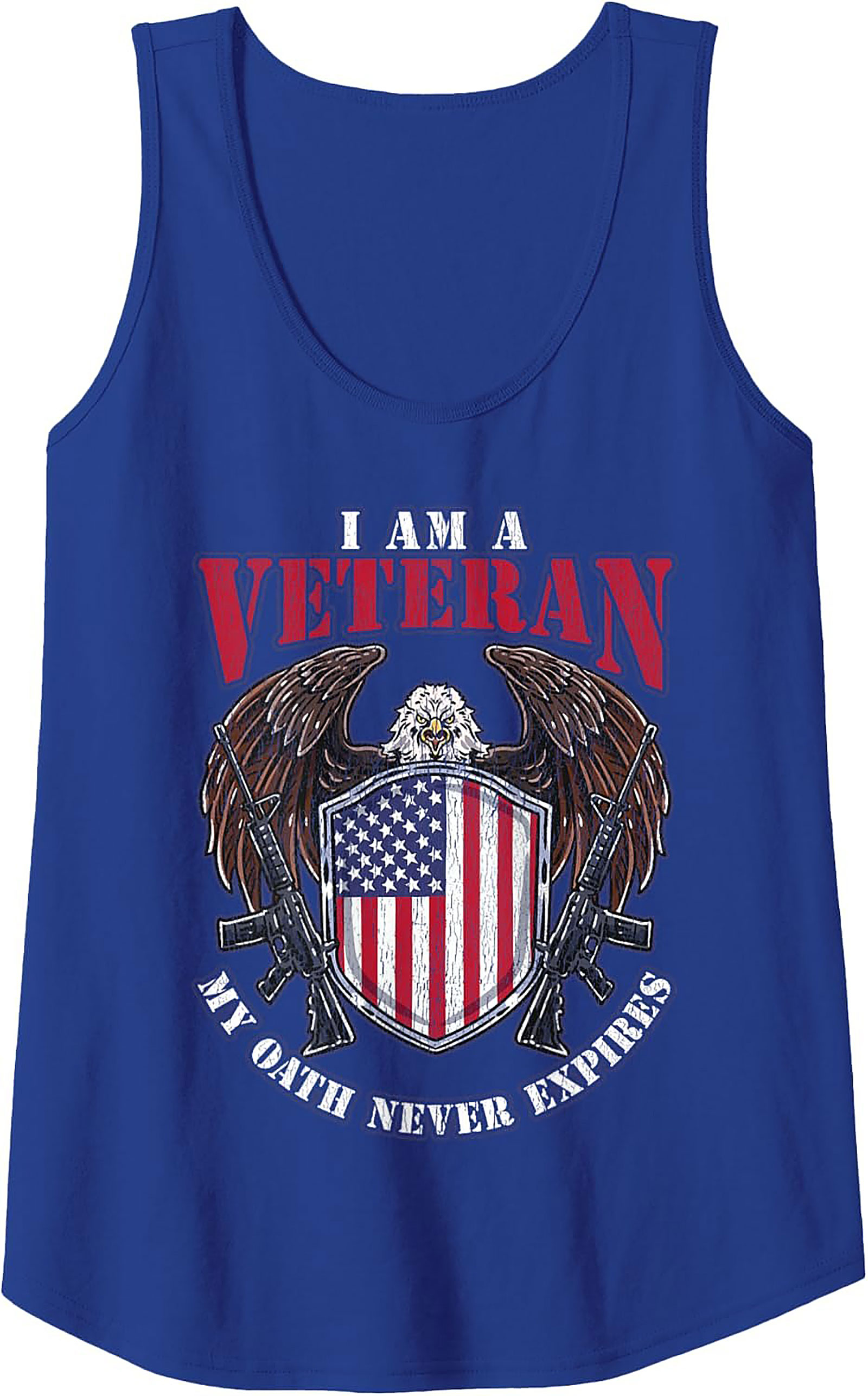Veteran Graphic Tank Top: My Oath Never Expires Sleeveless Shirt