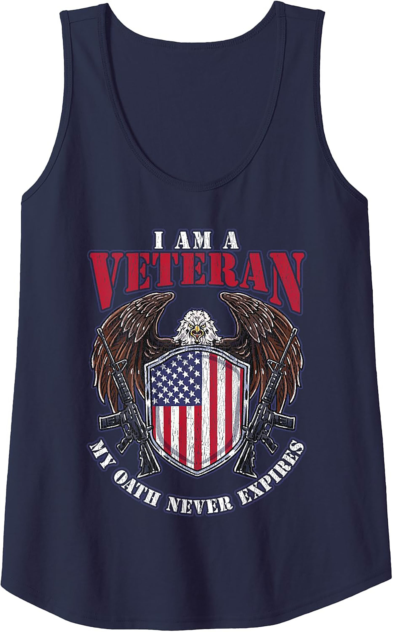 Veteran Graphic Tank Top: My Oath Never Expires Sleeveless Shirt
