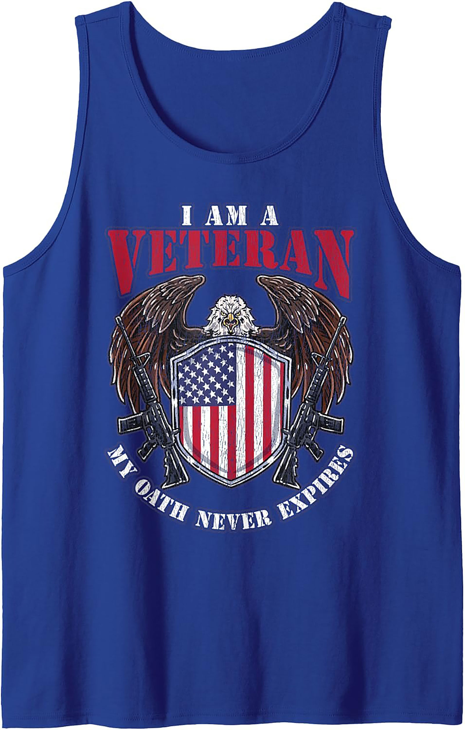 Veteran Graphic Tank Top: My Oath Never Expires Sleeveless Shirt