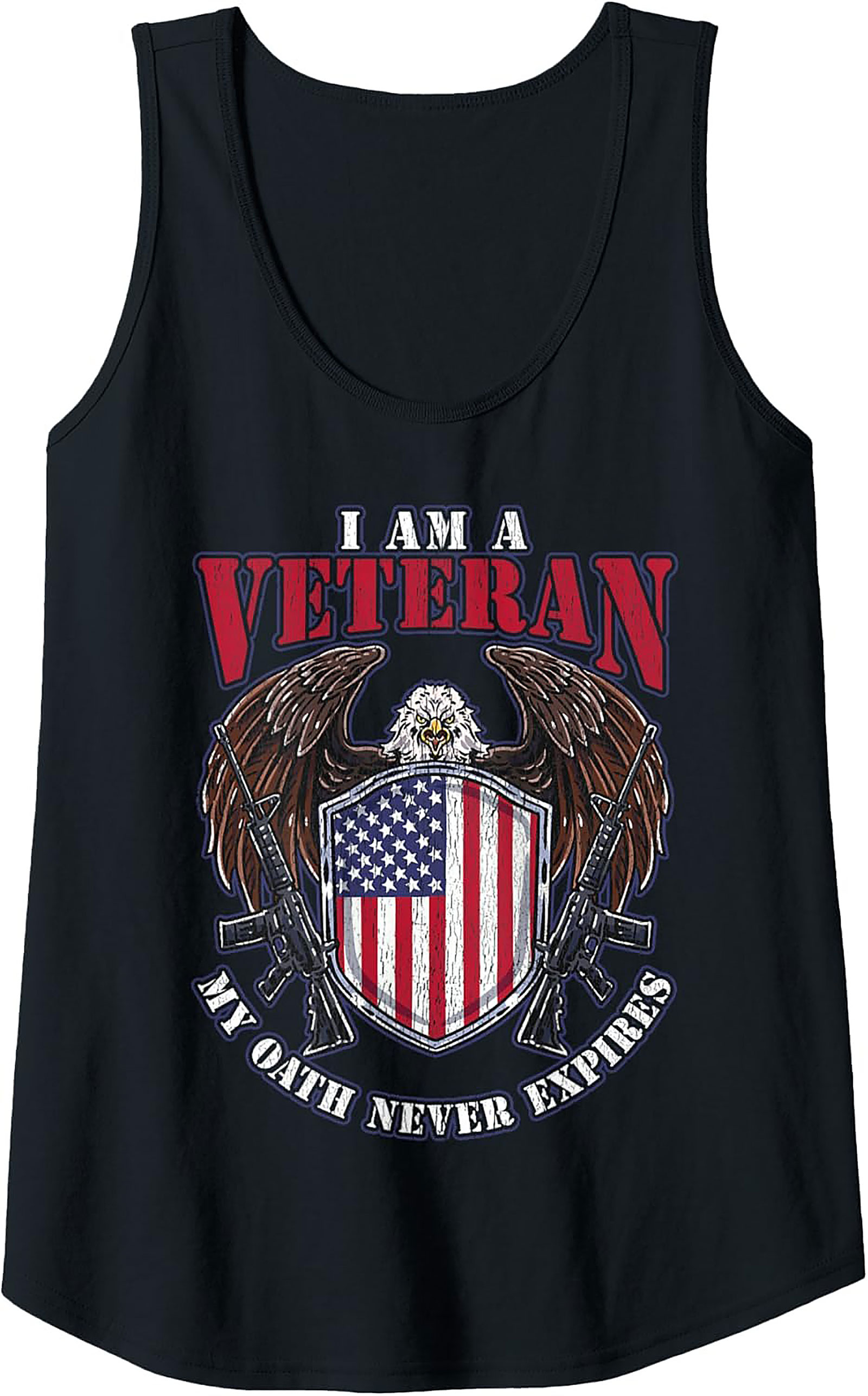 Veteran Graphic Tank Top: My Oath Never Expires Sleeveless Shirt