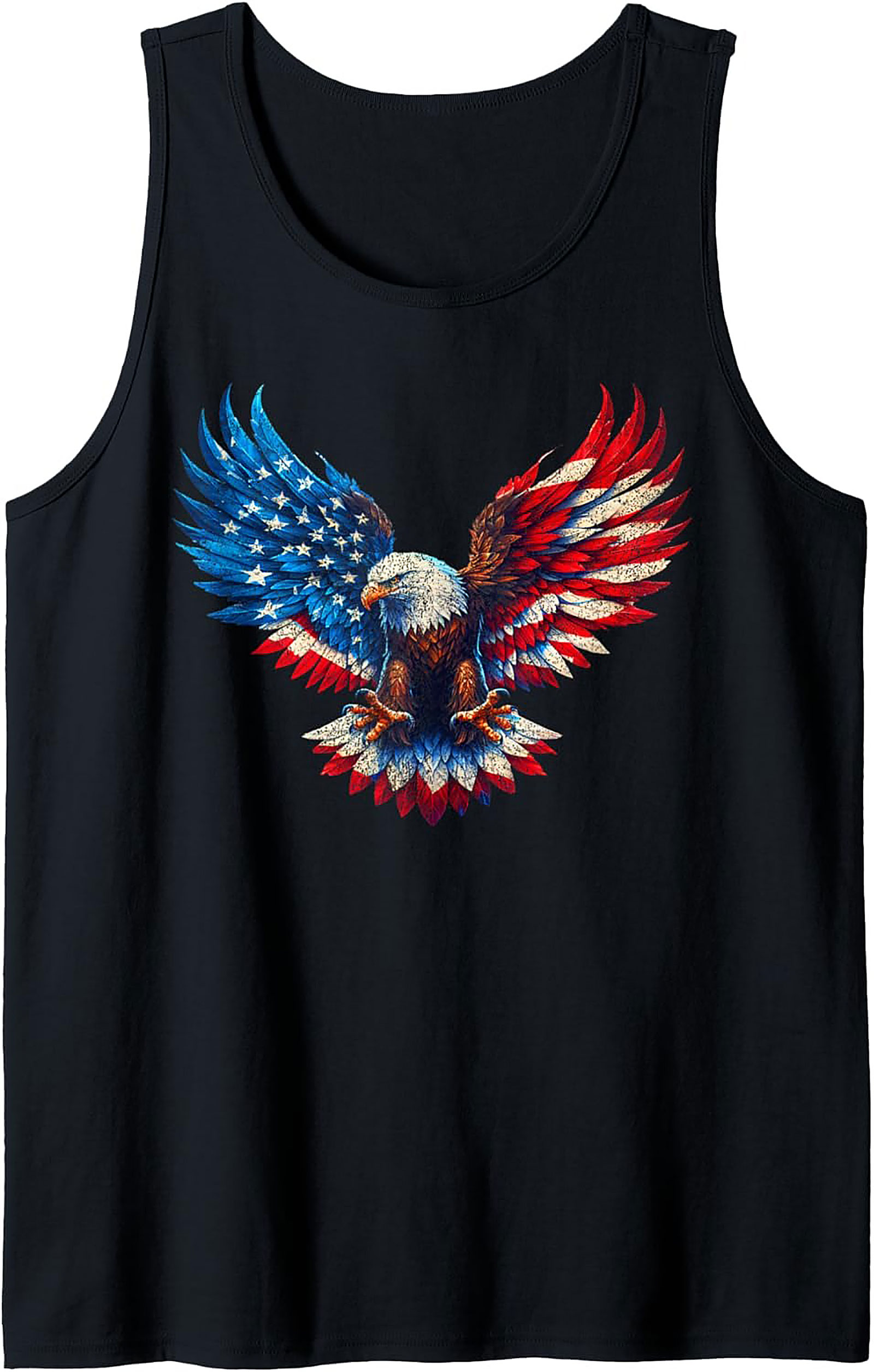 Patriotic Eagle Tank Top | USA Flag Graphic Sleeveless Shirt