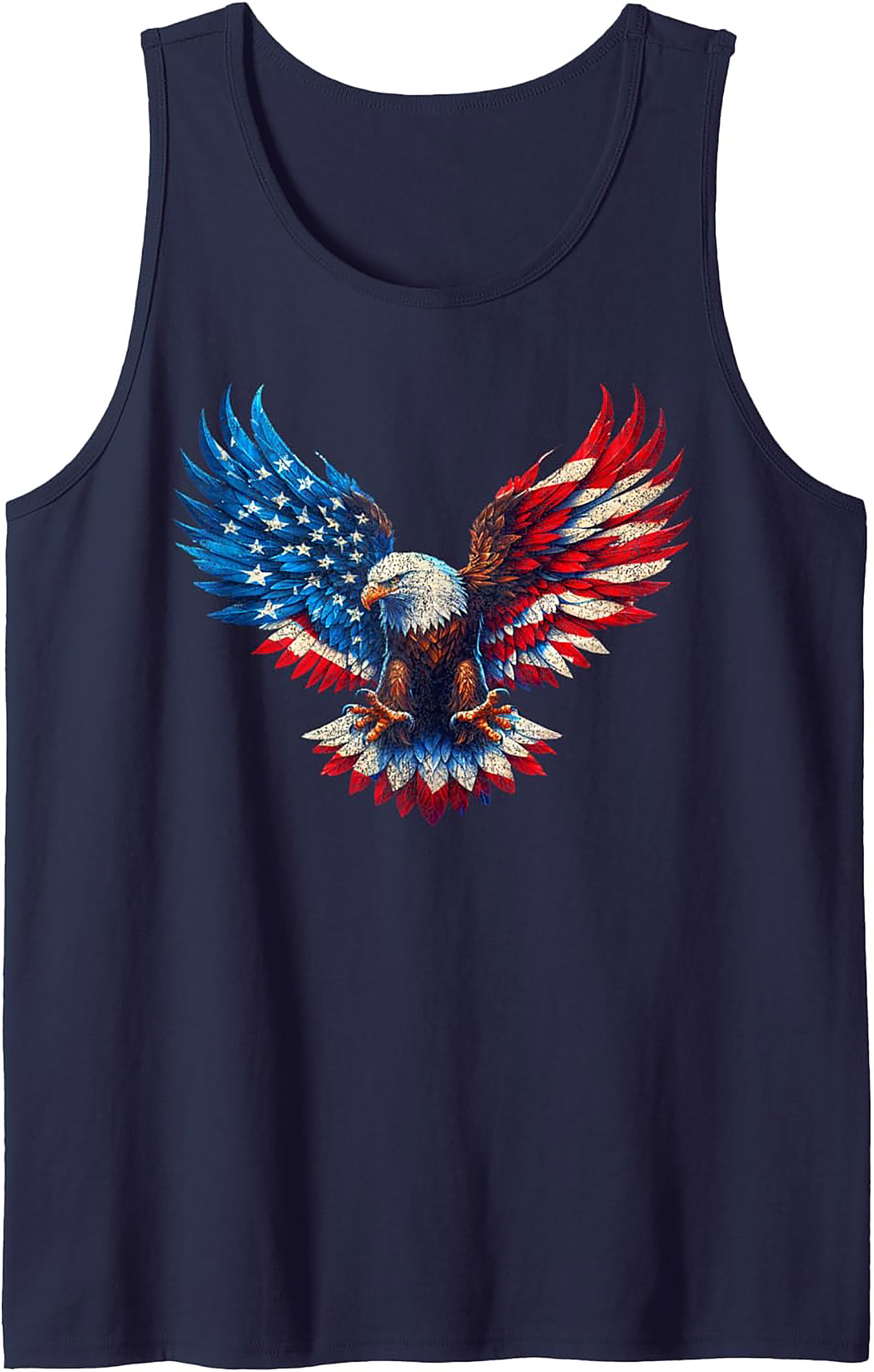 Patriotic Eagle Tank Top | USA Flag Graphic Sleeveless Shirt