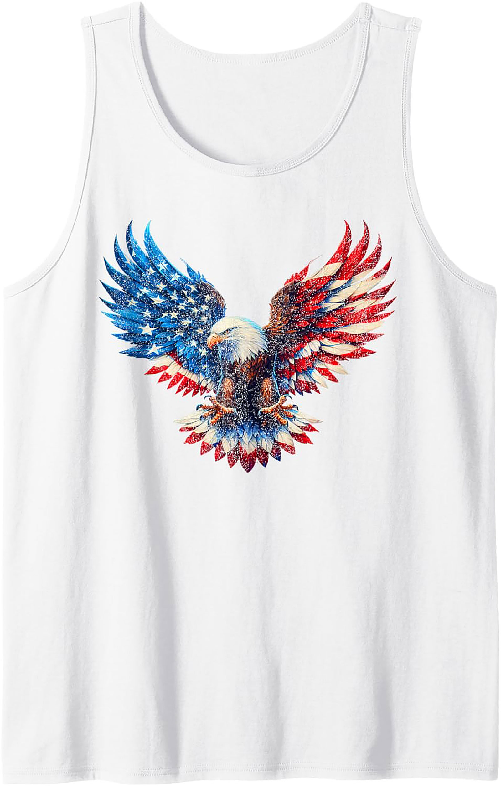 Patriotic Eagle Tank Top | USA Flag Graphic Sleeveless Shirt