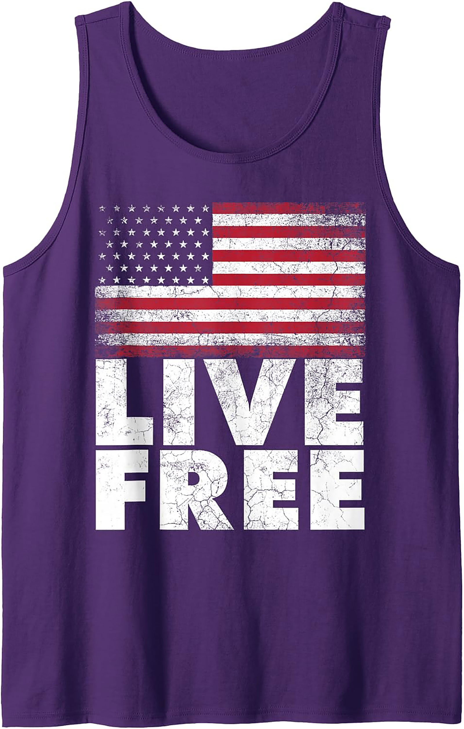 Live Free American Flag Patriotic Tank Top | Unisex Fit