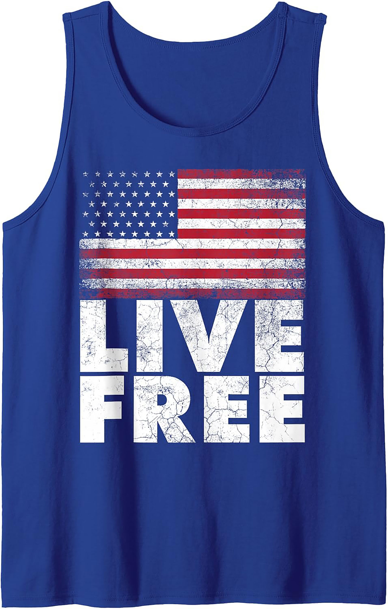 Live Free American Flag Patriotic Tank Top | Unisex Fit