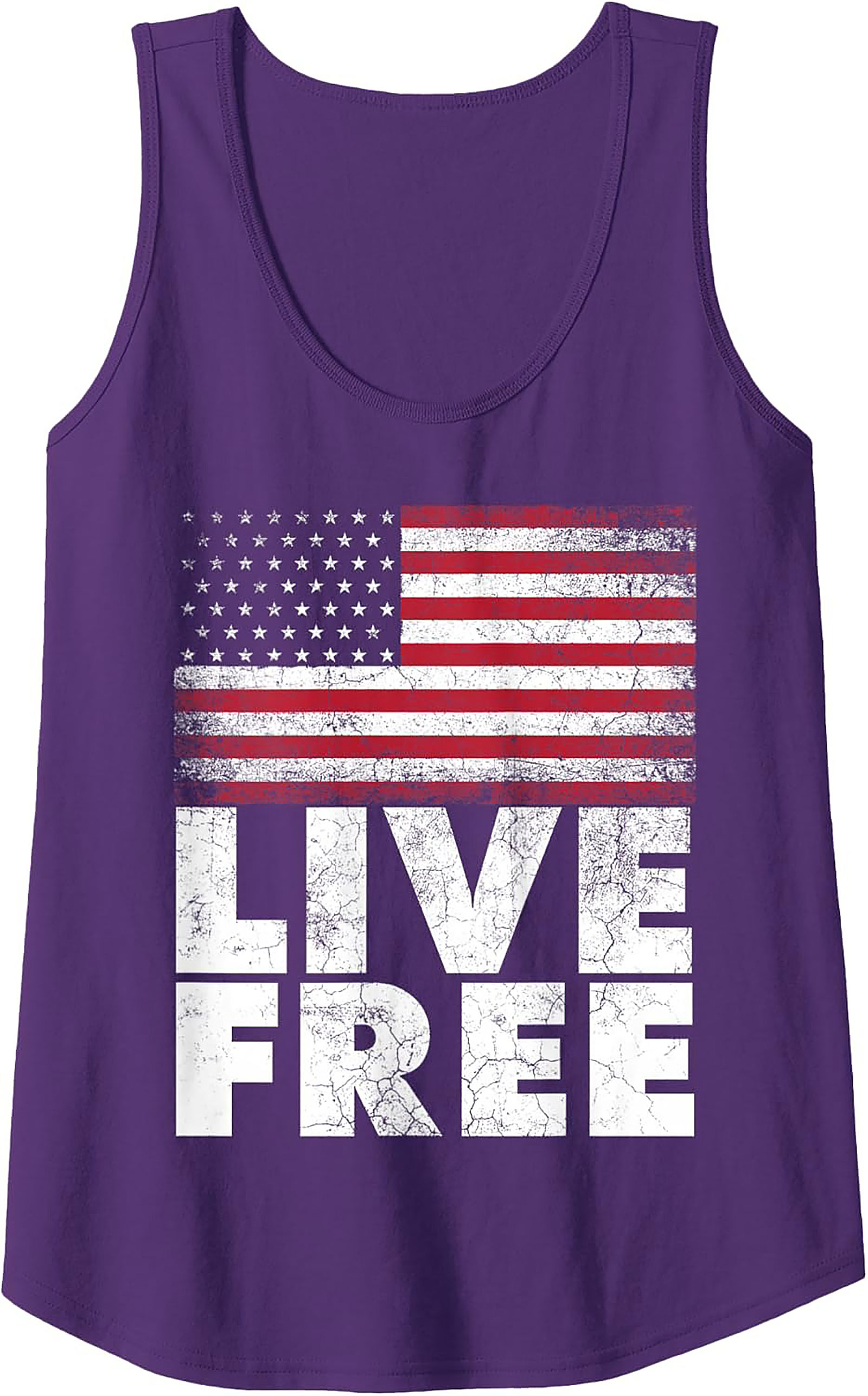 Live Free American Flag Patriotic Tank Top | Unisex Fit