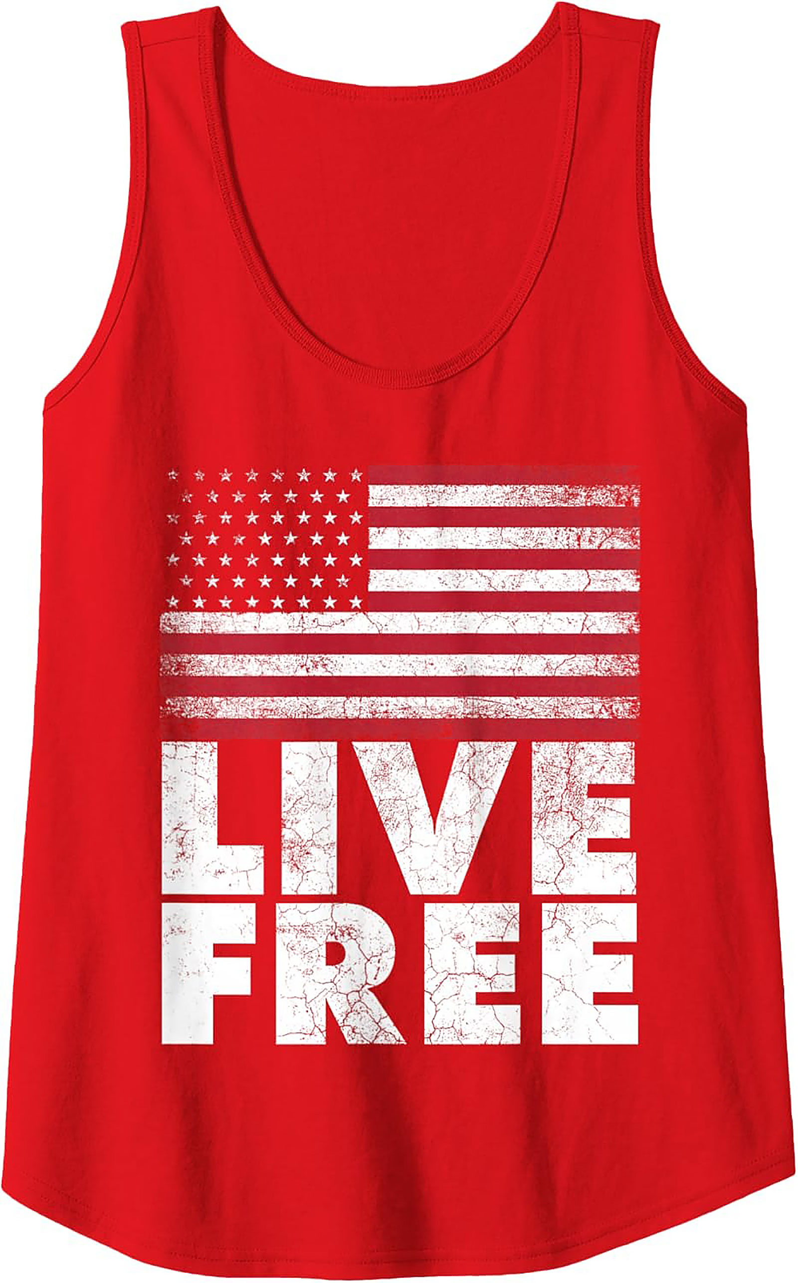 Live Free American Flag Patriotic Tank Top | Unisex Fit
