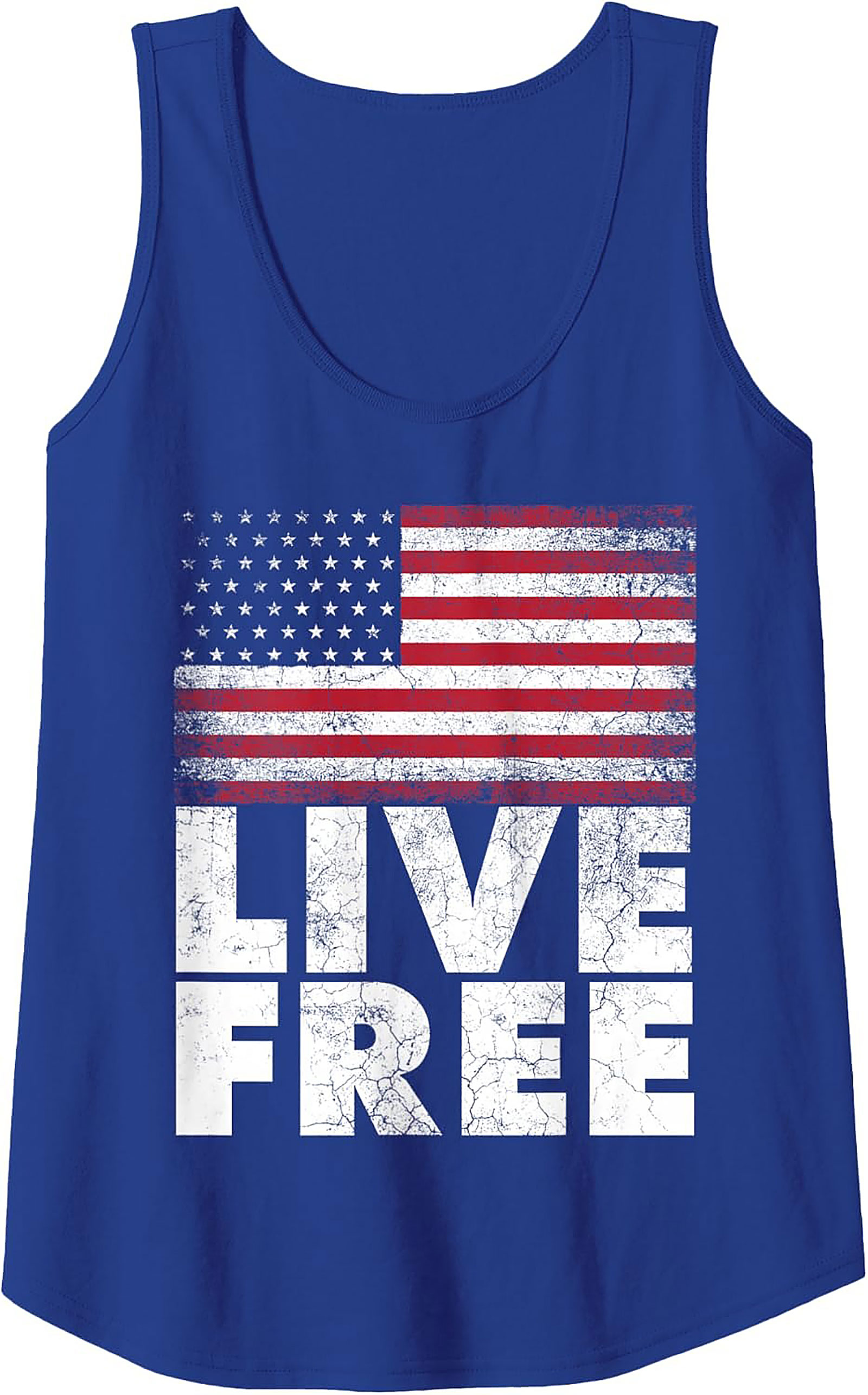 Live Free American Flag Patriotic Tank Top | Unisex Fit