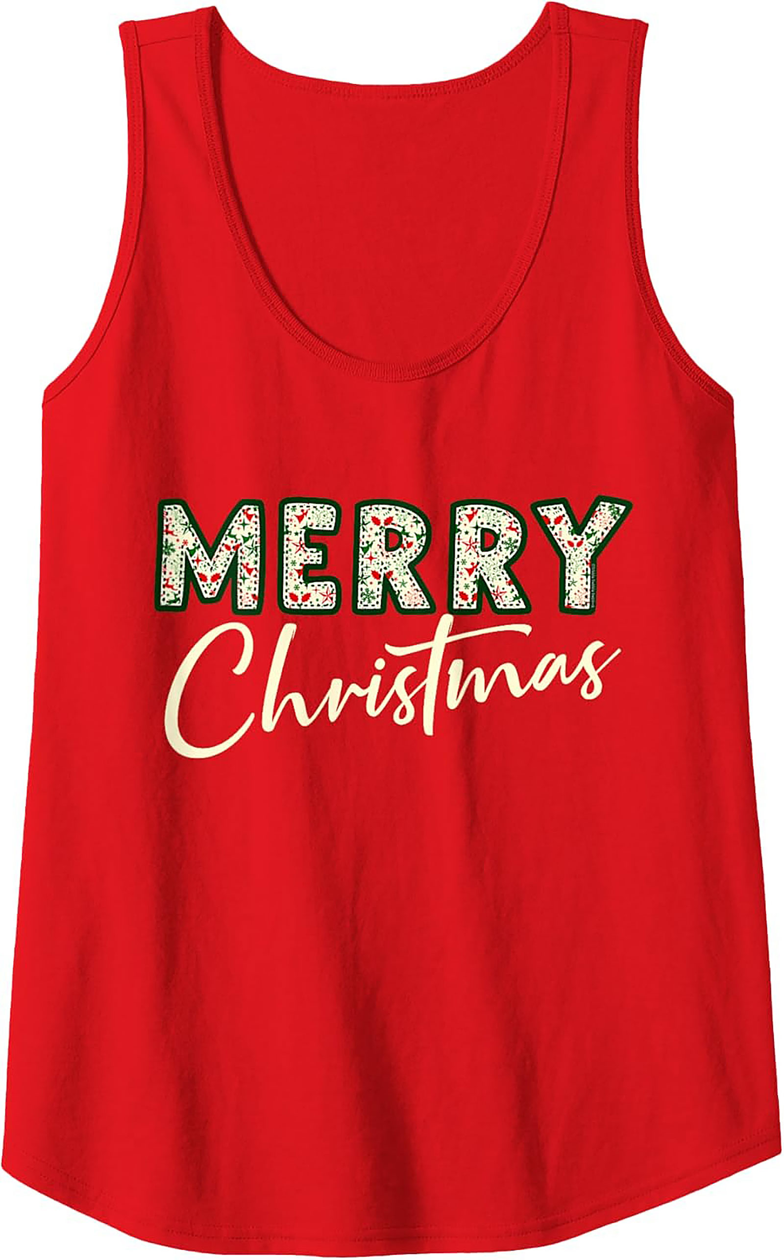 Merry Christmas Graphic Tank Top Unisex Holiday Wear