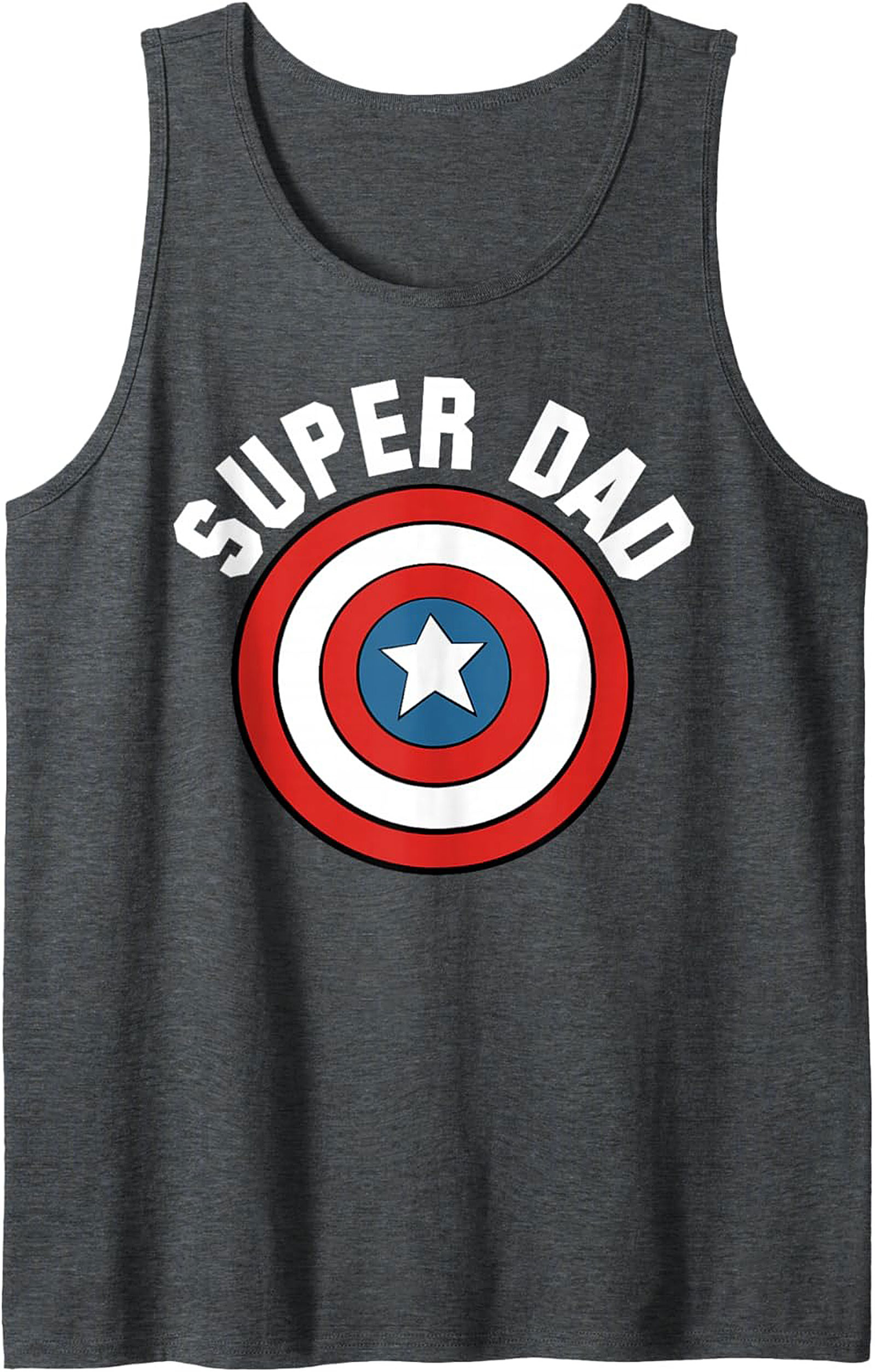Super Dad Graphic Tank Top Superhero Sleeveless Shirt
