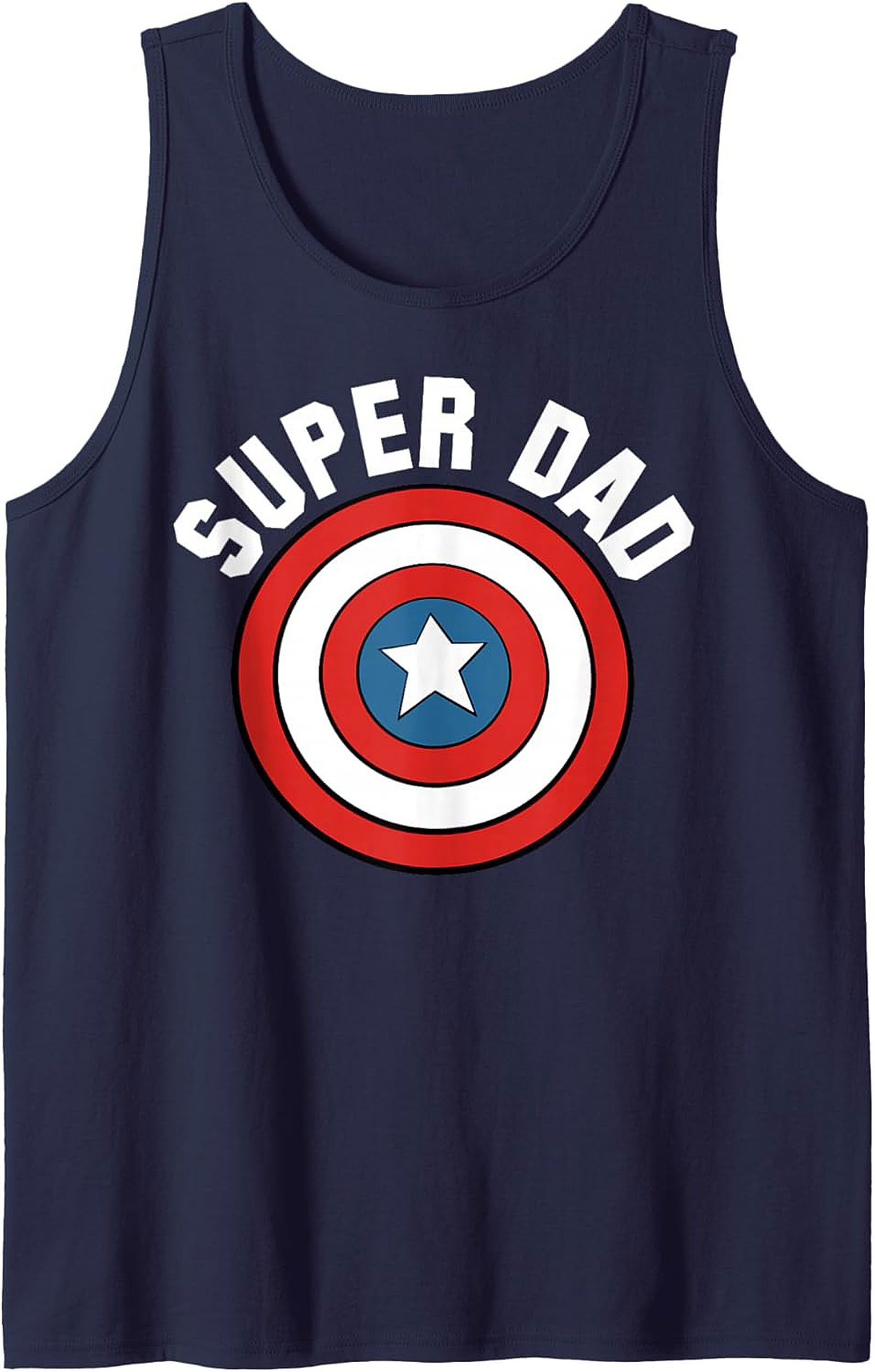 Super Dad Graphic Tank Top Superhero Sleeveless Shirt