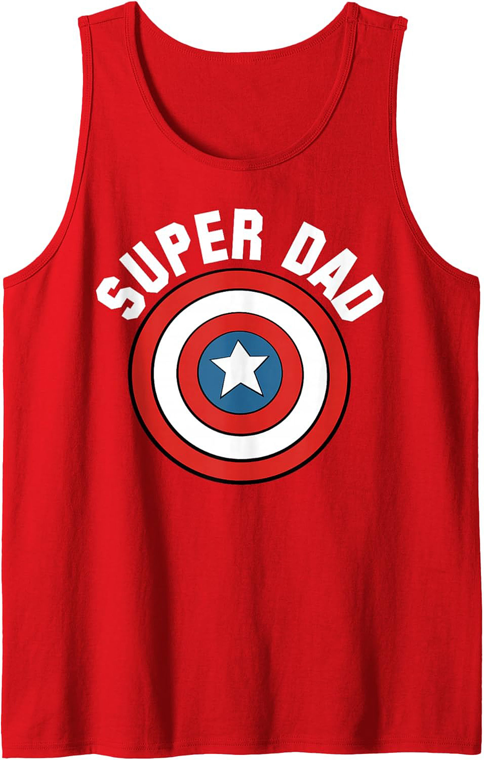 Super Dad Graphic Tank Top Superhero Sleeveless Shirt