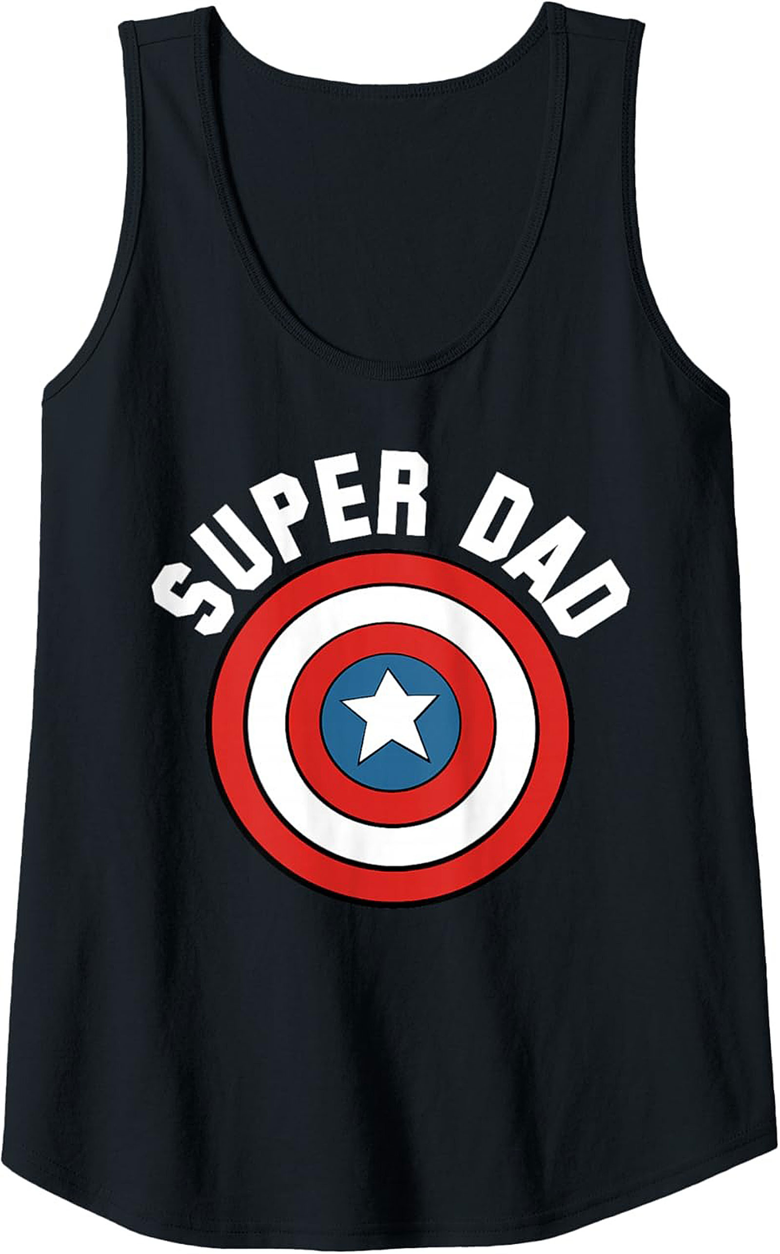 Super Dad Graphic Tank Top Superhero Sleeveless Shirt