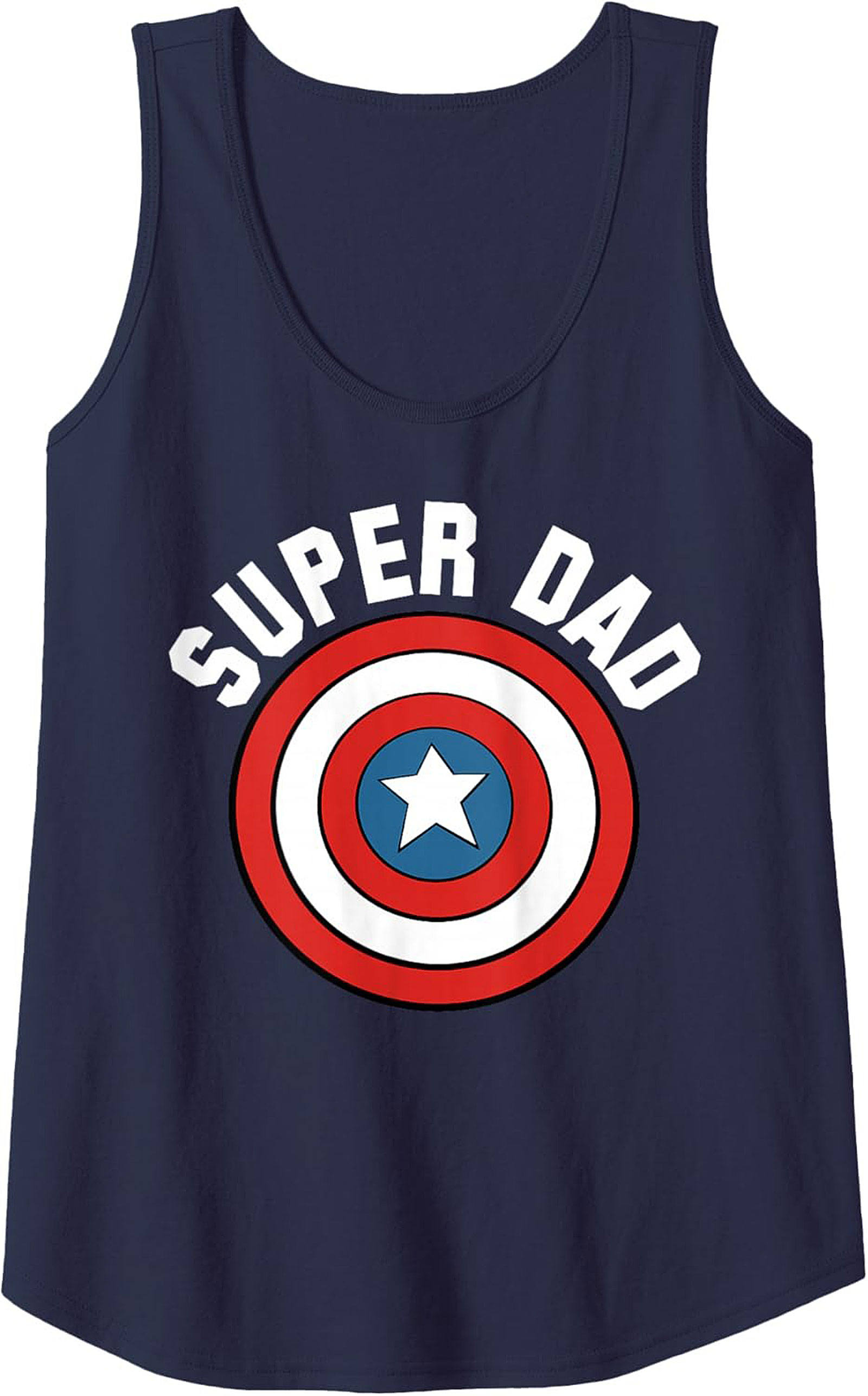Super Dad Graphic Tank Top Superhero Sleeveless Shirt