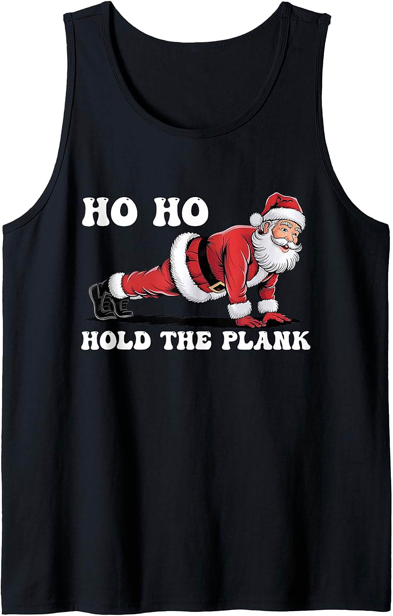 Santa Gym Graphic Tank Top Funny Christmas Workout Gear