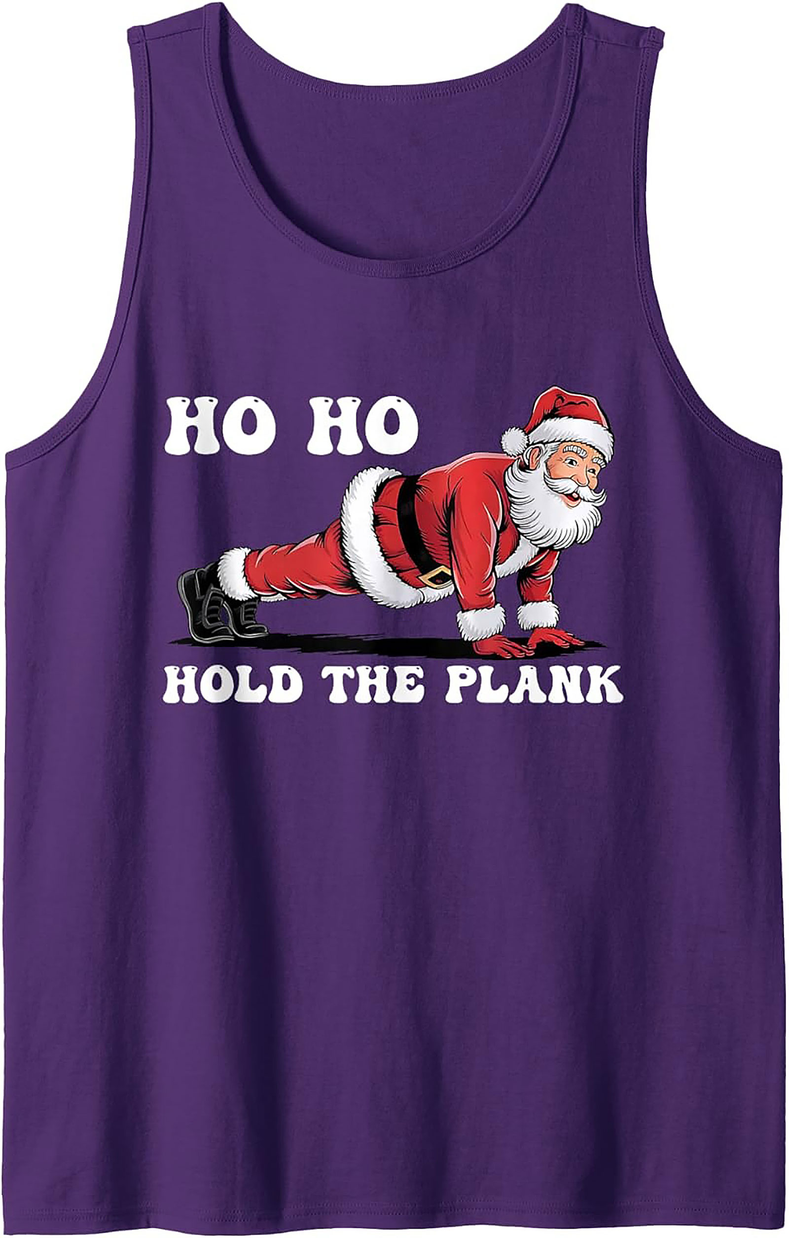 Santa Gym Graphic Tank Top Funny Christmas Workout Gear