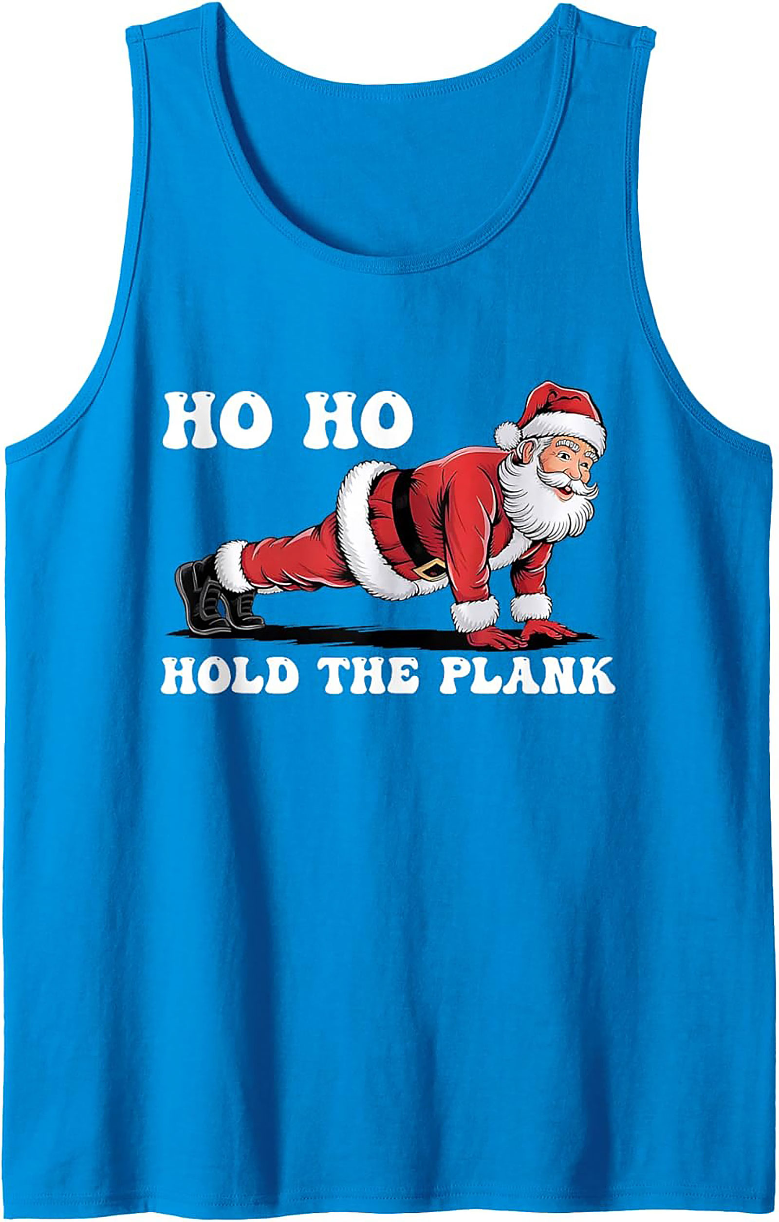 Santa Gym Graphic Tank Top Funny Christmas Workout Gear