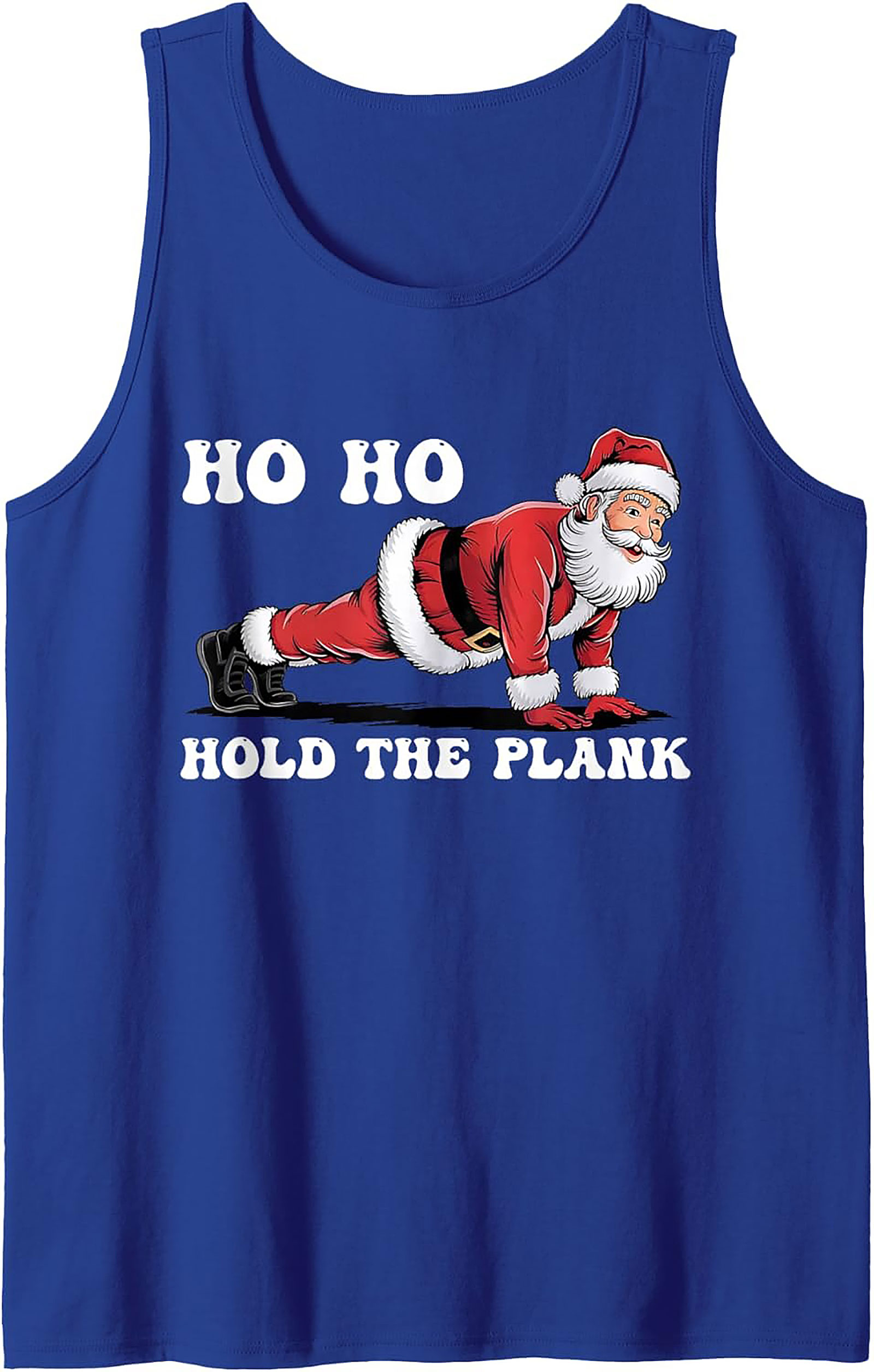 Santa Gym Graphic Tank Top Funny Christmas Workout Gear