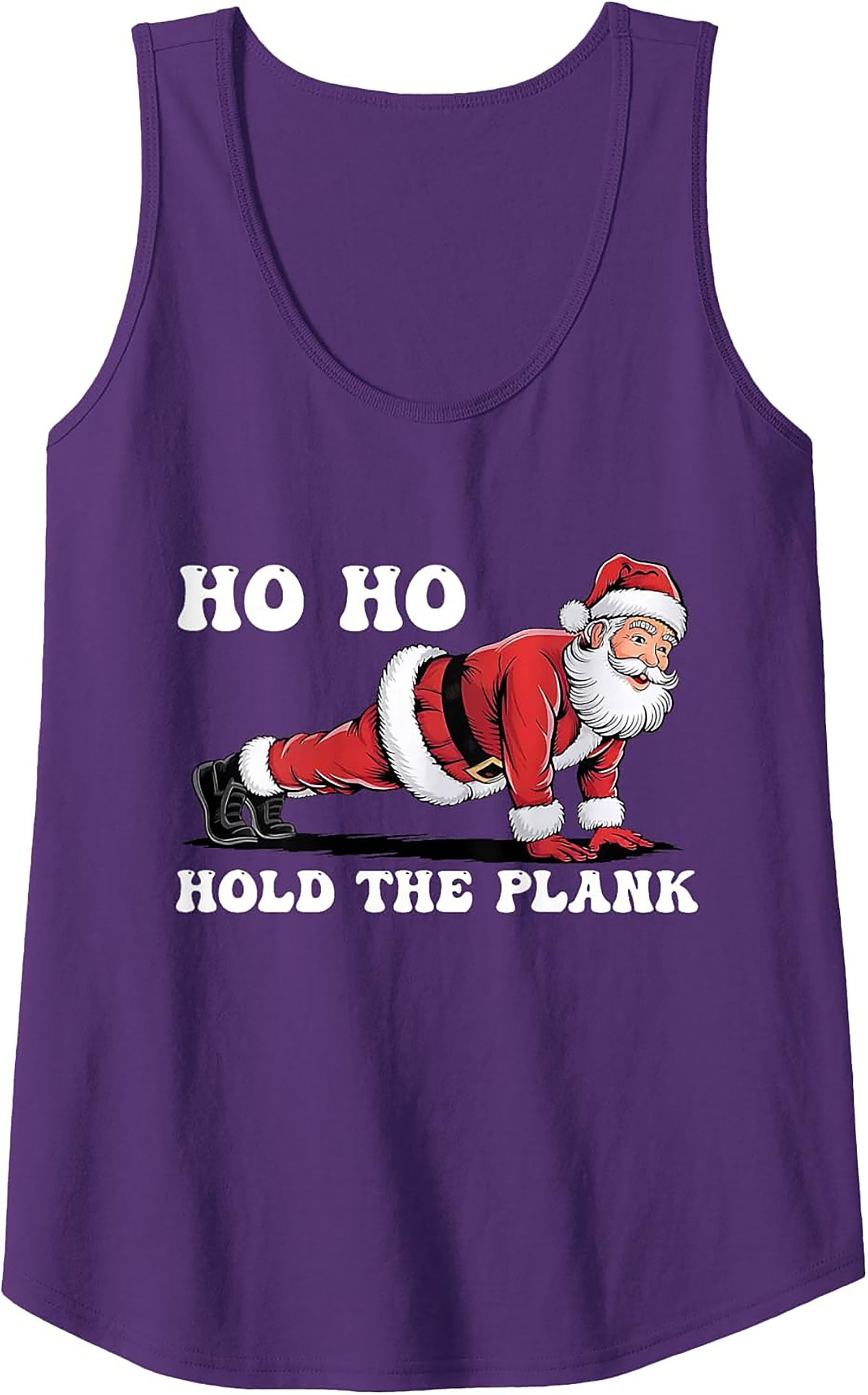 Santa Gym Graphic Tank Top Funny Christmas Workout Gear