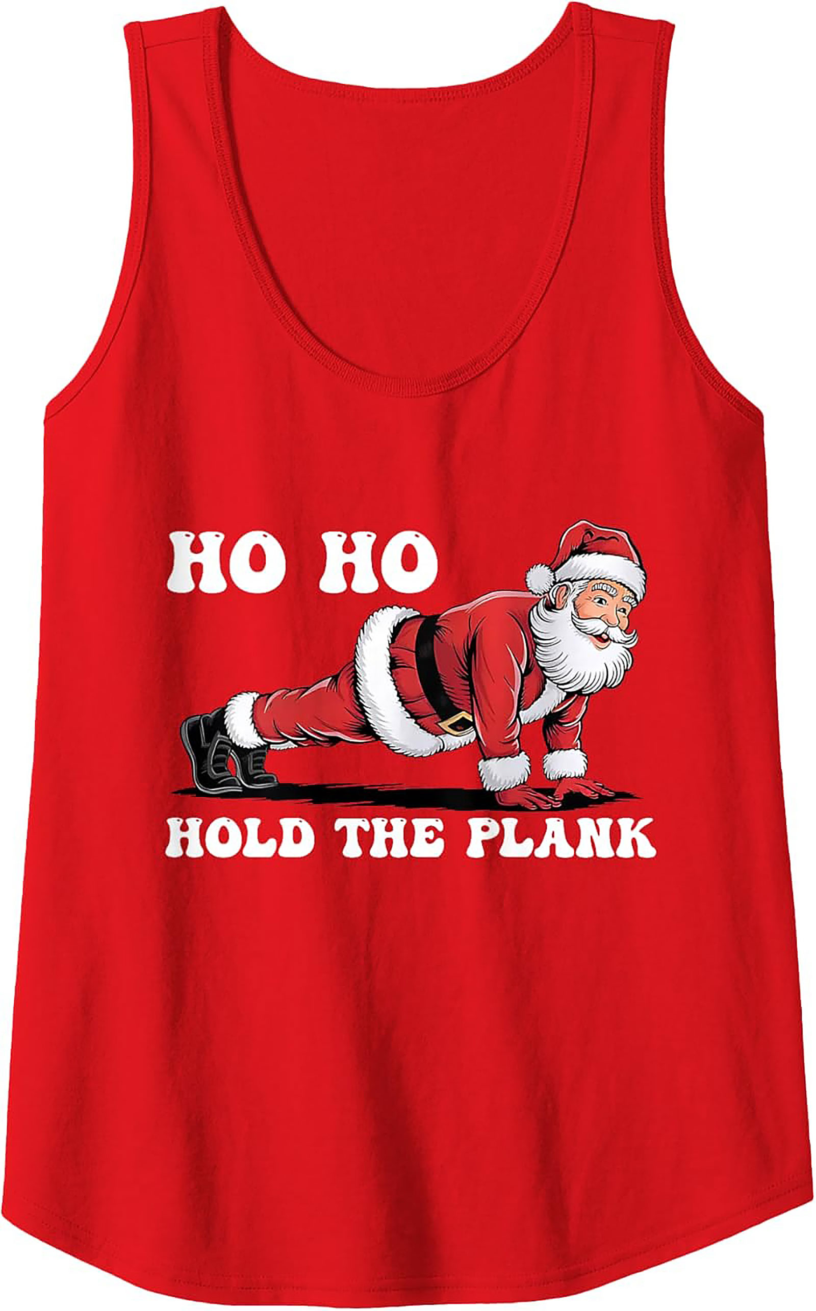 Santa Gym Graphic Tank Top Funny Christmas Workout Gear