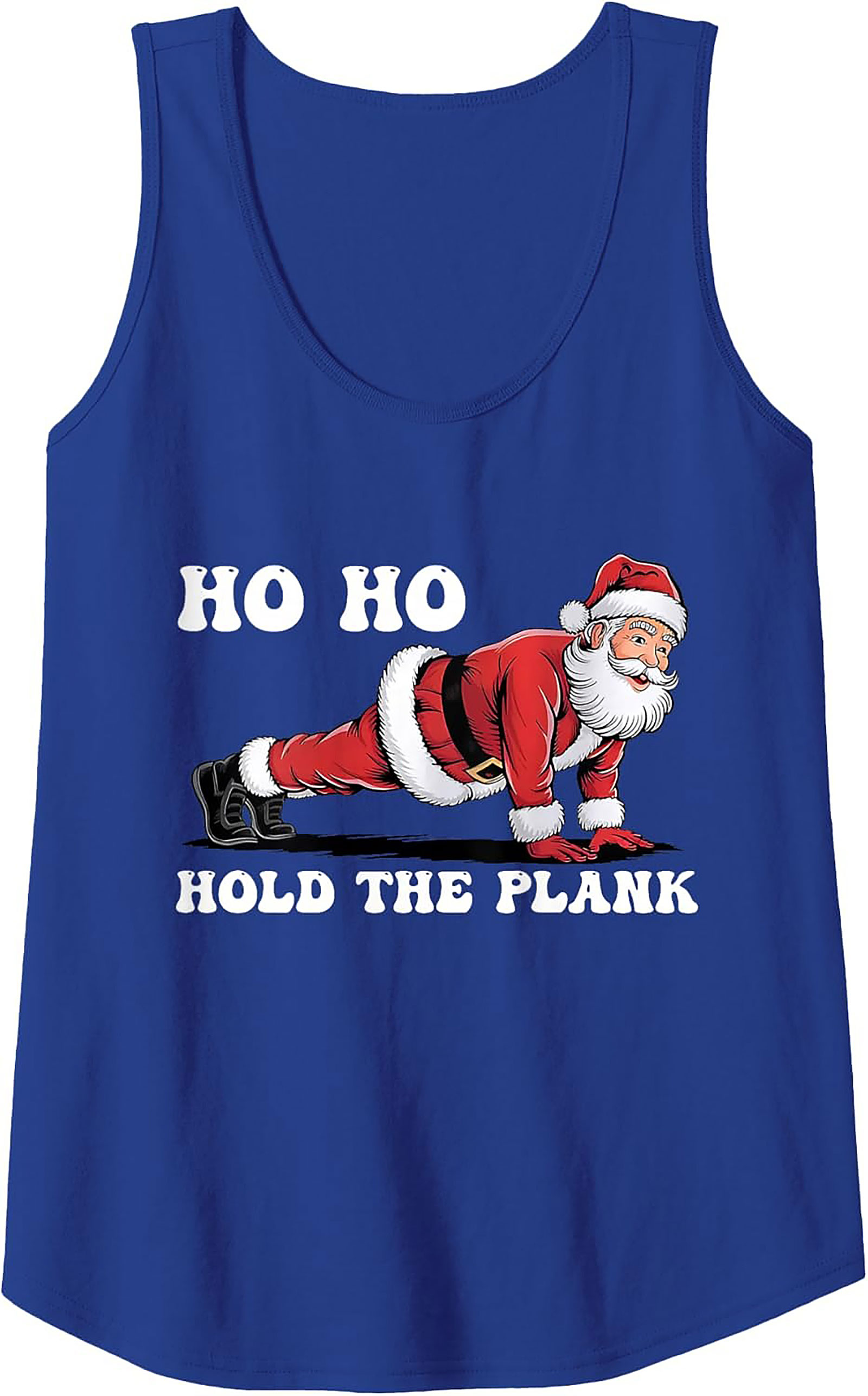 Santa Gym Graphic Tank Top Funny Christmas Workout Gear