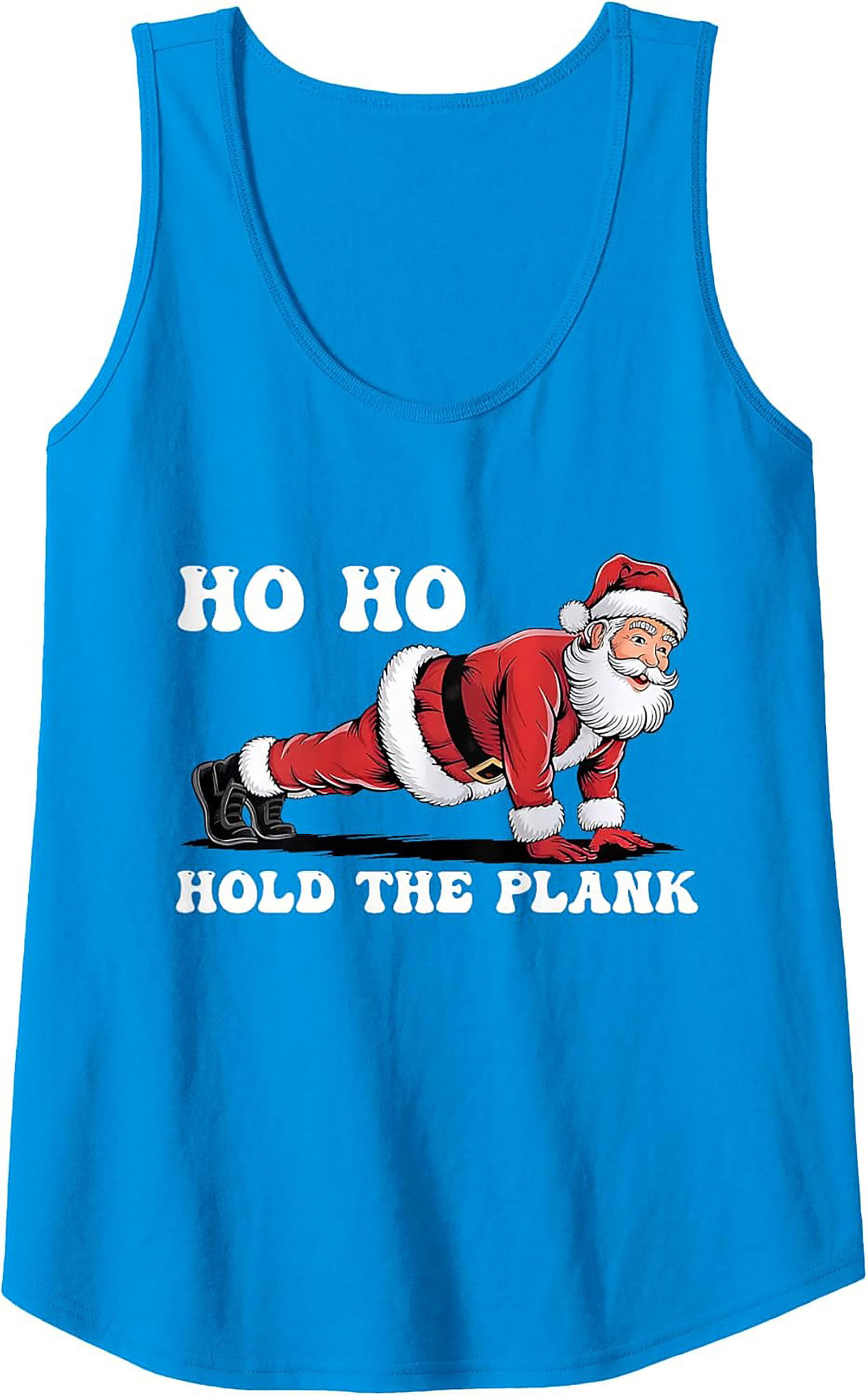 Santa Gym Graphic Tank Top Funny Christmas Workout Gear