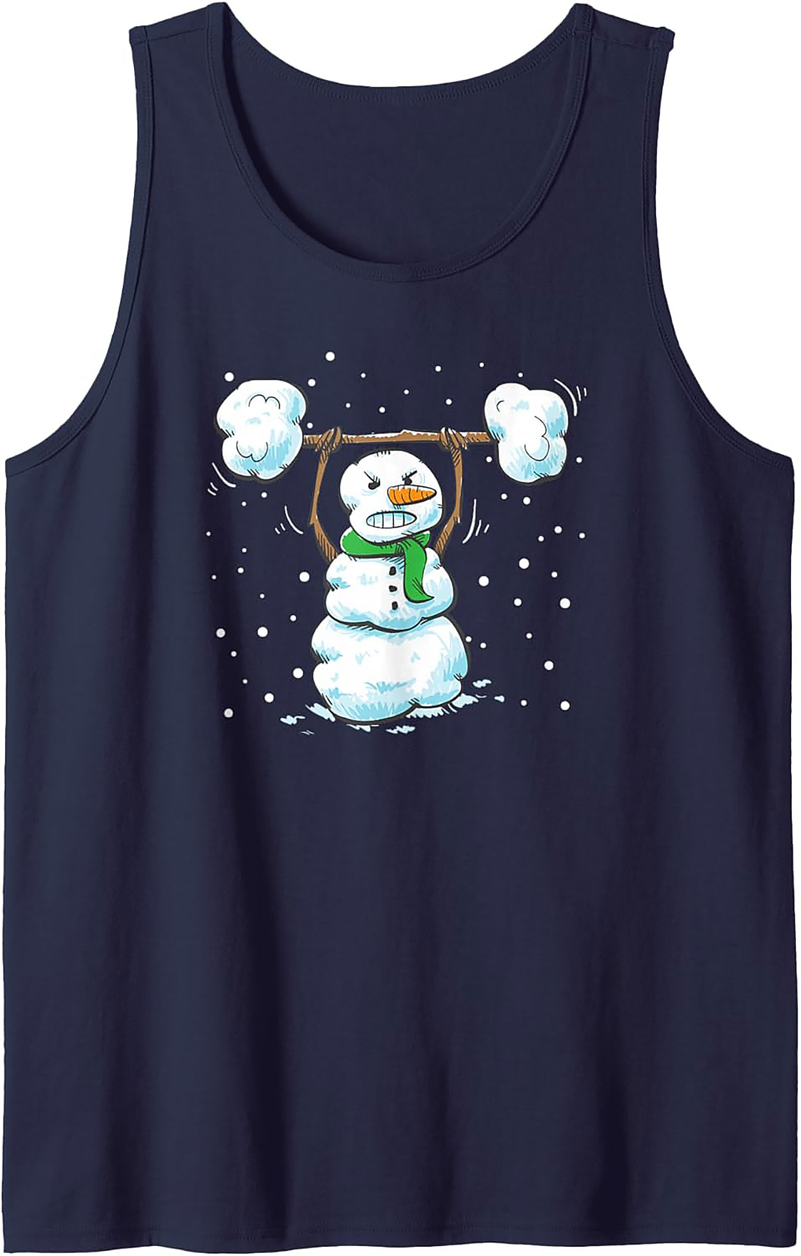 Gym Snowman Graphic Tank Top Weightlifting Sleeveless Shirt