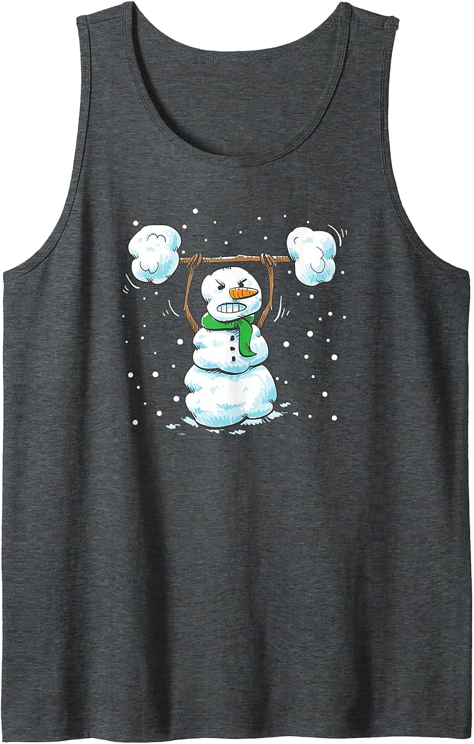 Gym Snowman Graphic Tank Top Weightlifting Sleeveless Shirt