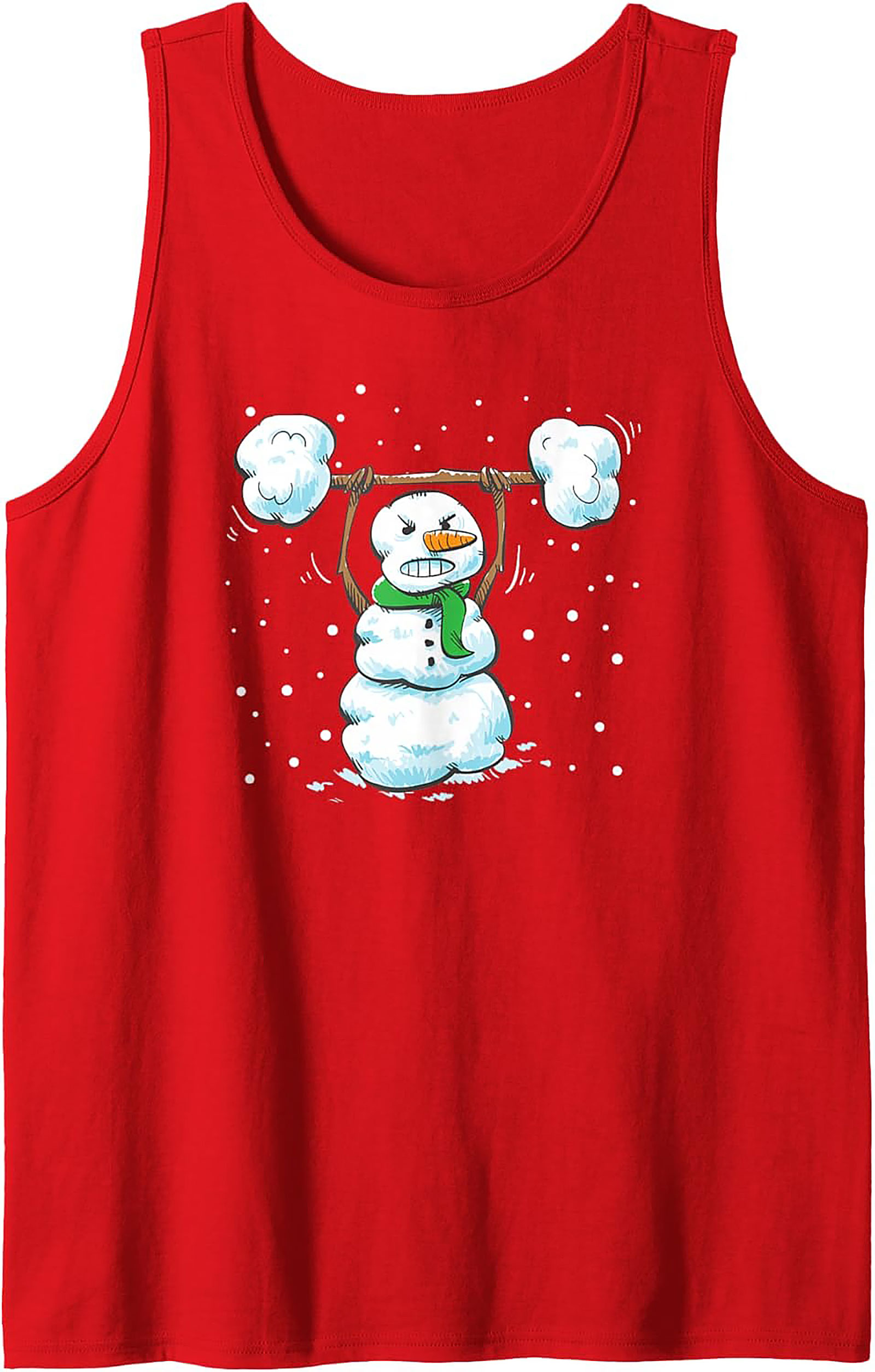 Gym Snowman Graphic Tank Top Weightlifting Sleeveless Shirt