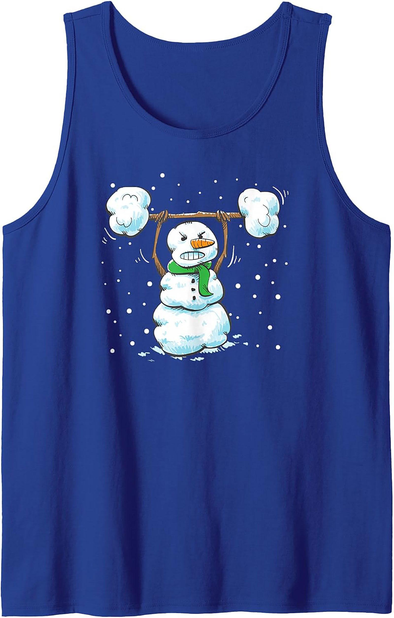 Gym Snowman Graphic Tank Top Weightlifting Sleeveless Shirt